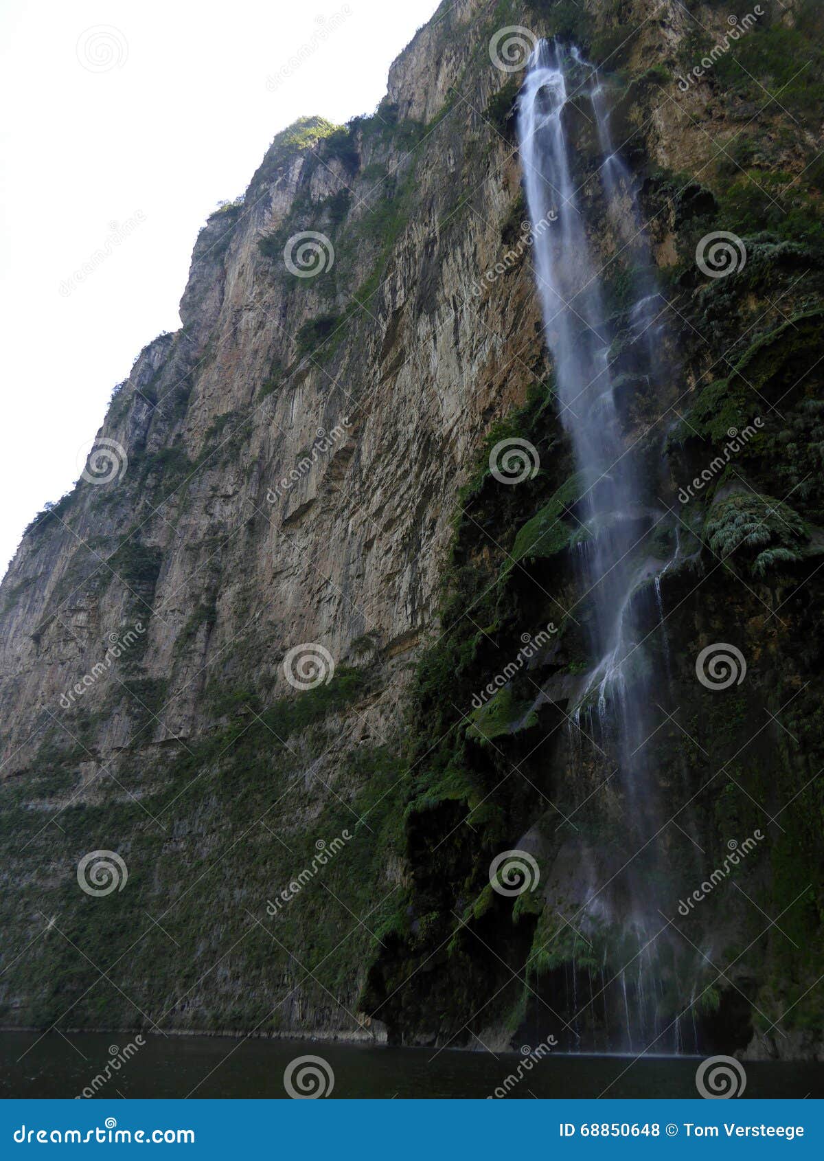 Christmas Tree Waterfall at Sumidero Canyon Stock Photo Image of