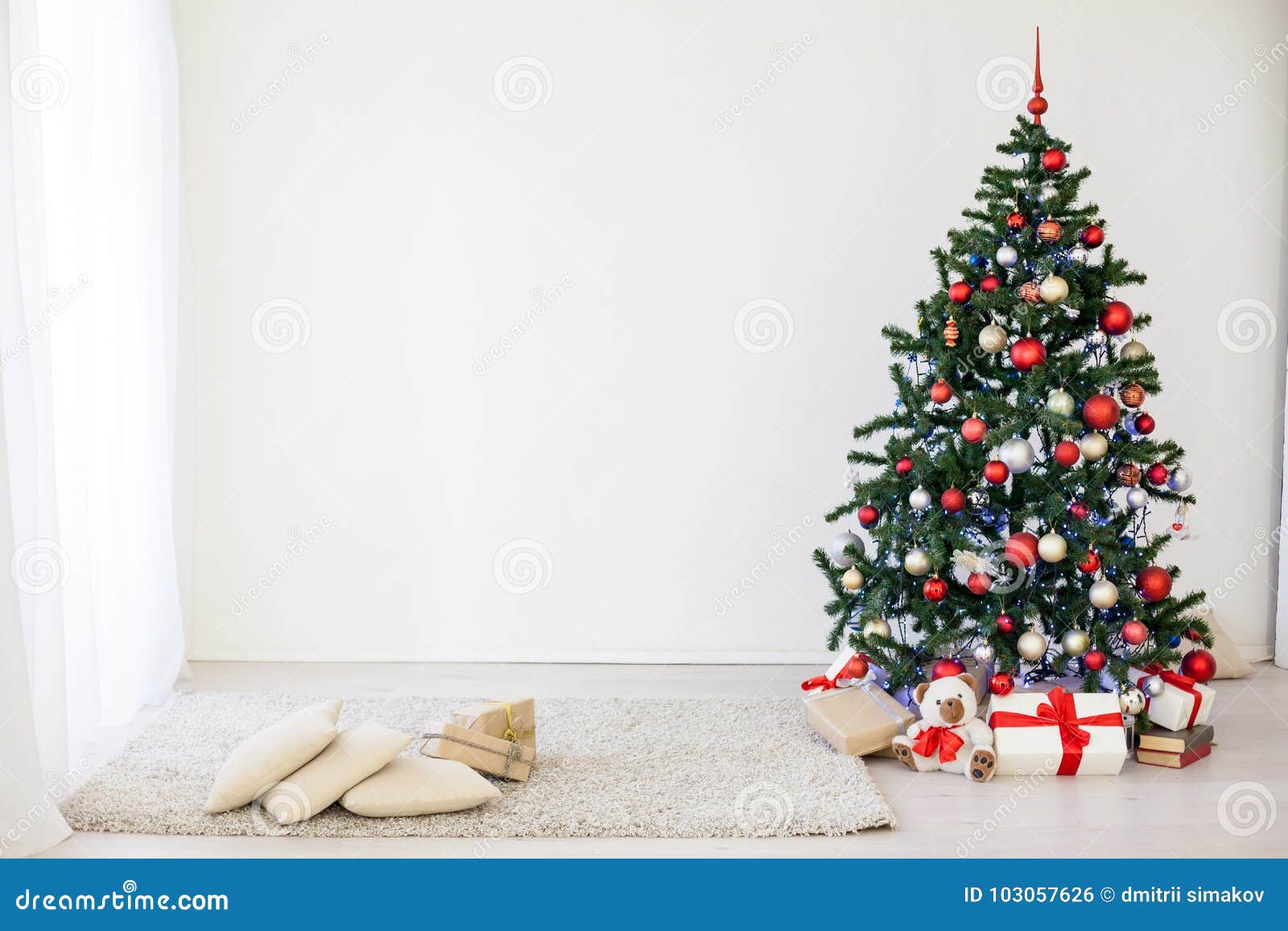 Christmas Tree in the White Hall at Christmas Stock Photo Image of