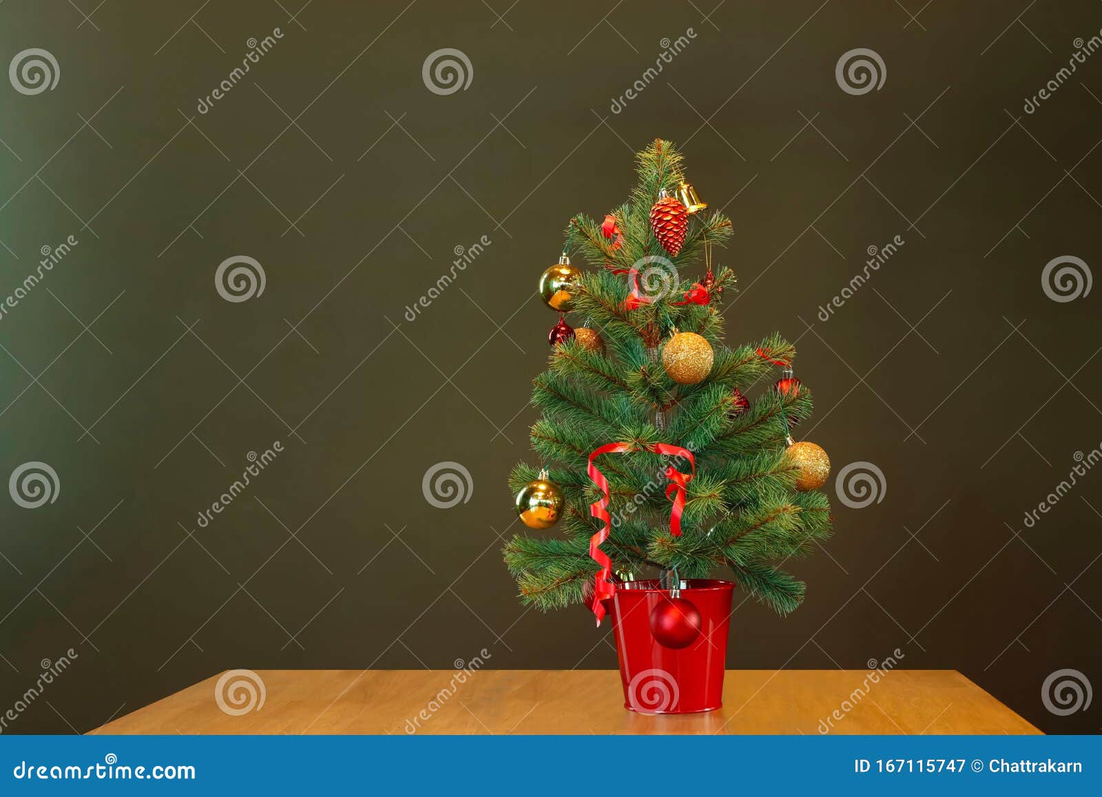 Christmas Tree on Wooden Table. Stock Image Image of merry, season