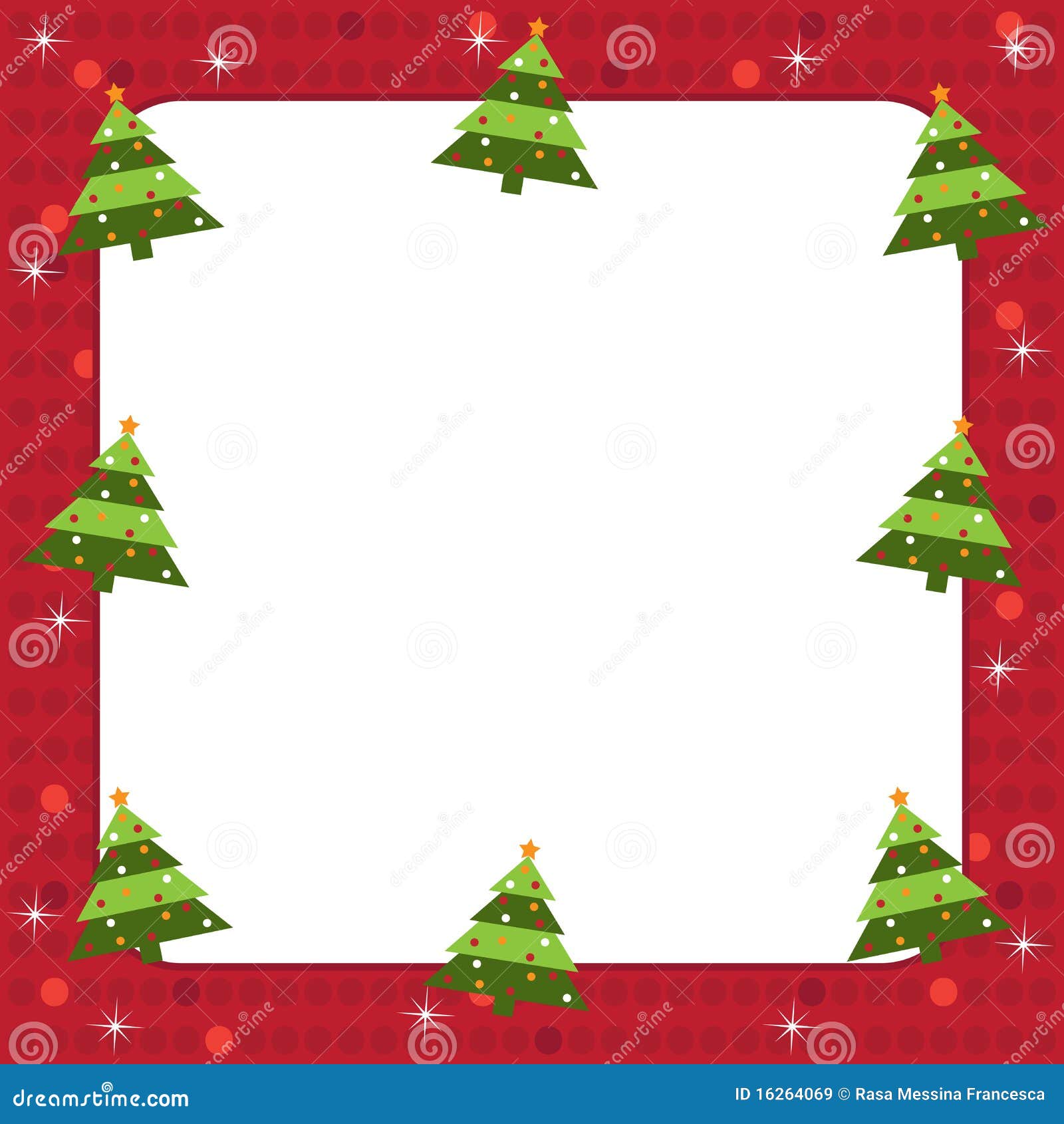 Christmas trees frame stock vector. Illustration of celebration - 16264069