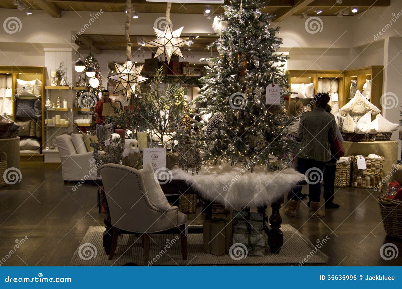  Christmas  Trees Home  Goods  Decor  Store Editorial Image 