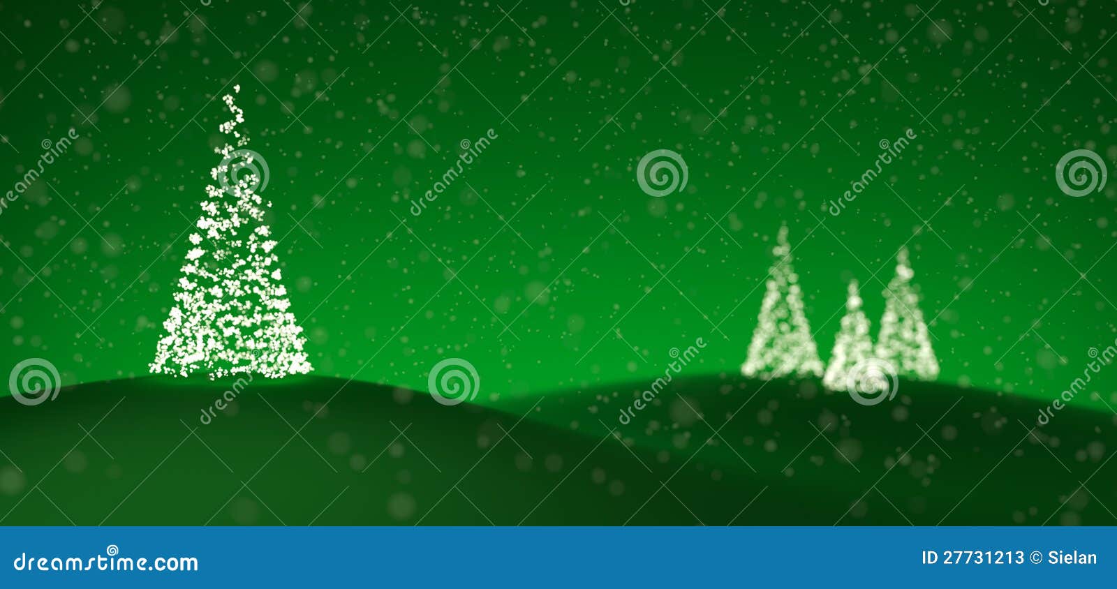 Christmas Trees Made of Lights Stock Illustration Illustration of