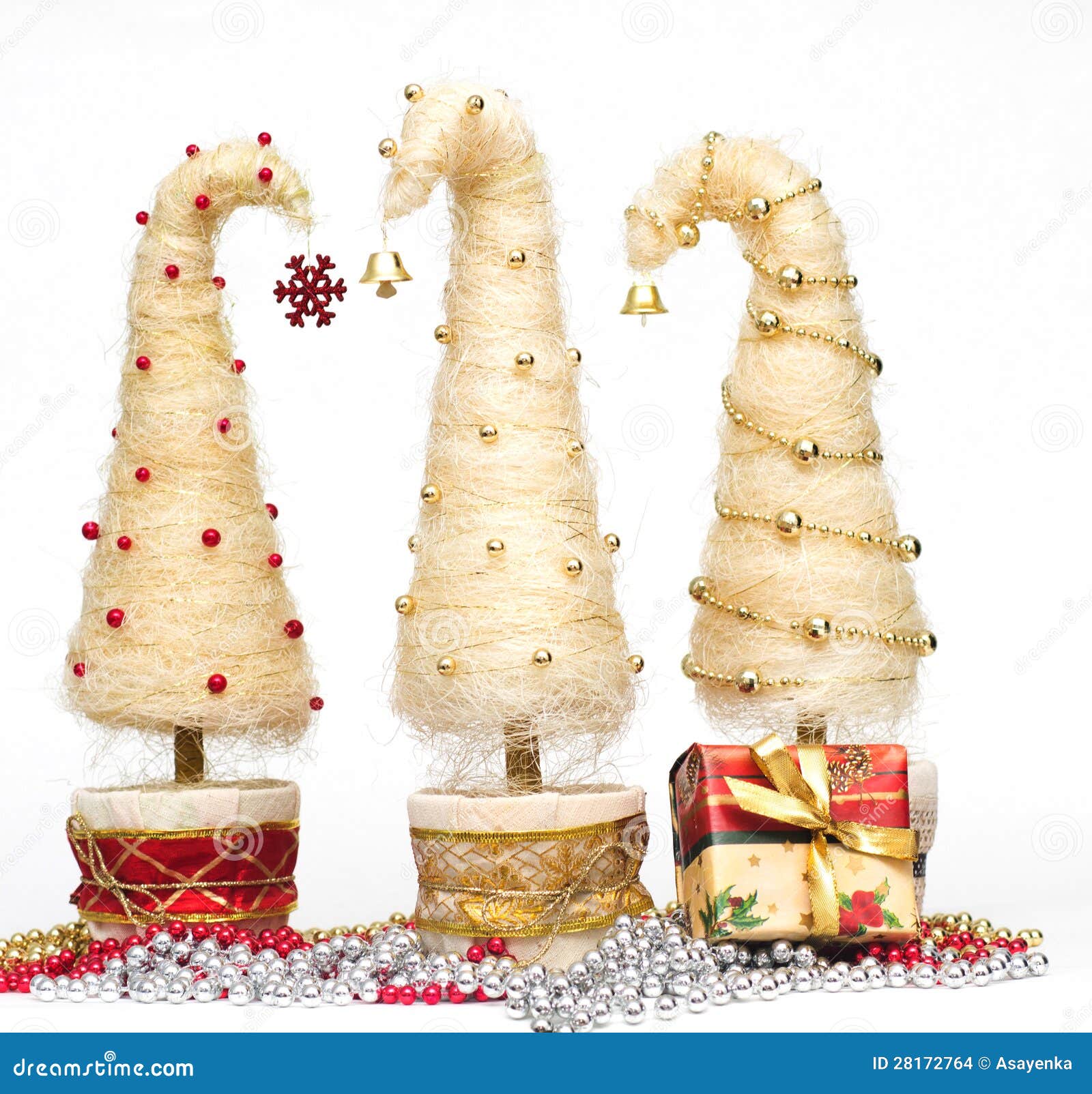 Christmas Trees Made of Sisal Stock Photo Image of presents, noel