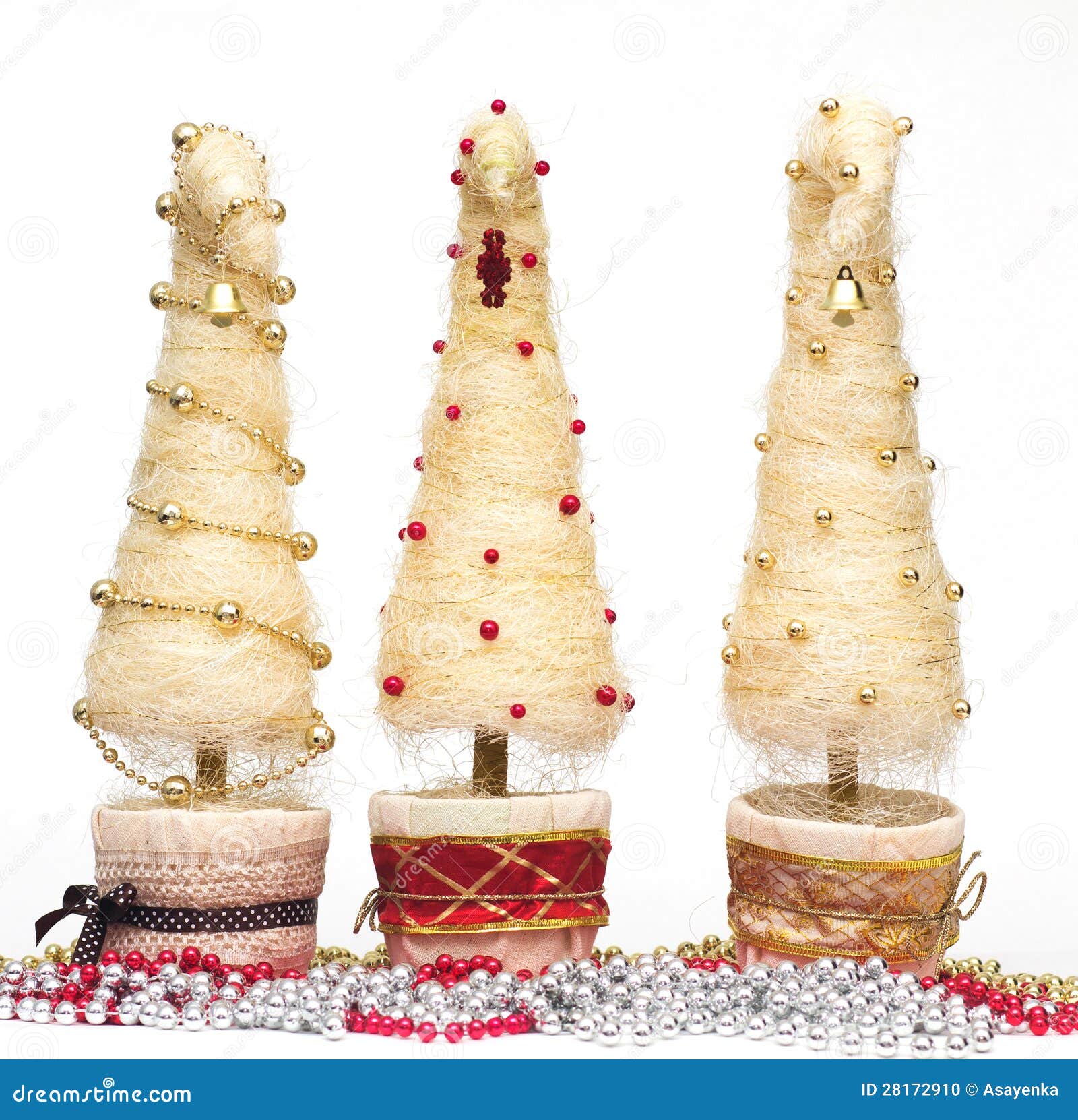 Christmas Trees Made of Sisal Stock Photo Image of decoration, tree