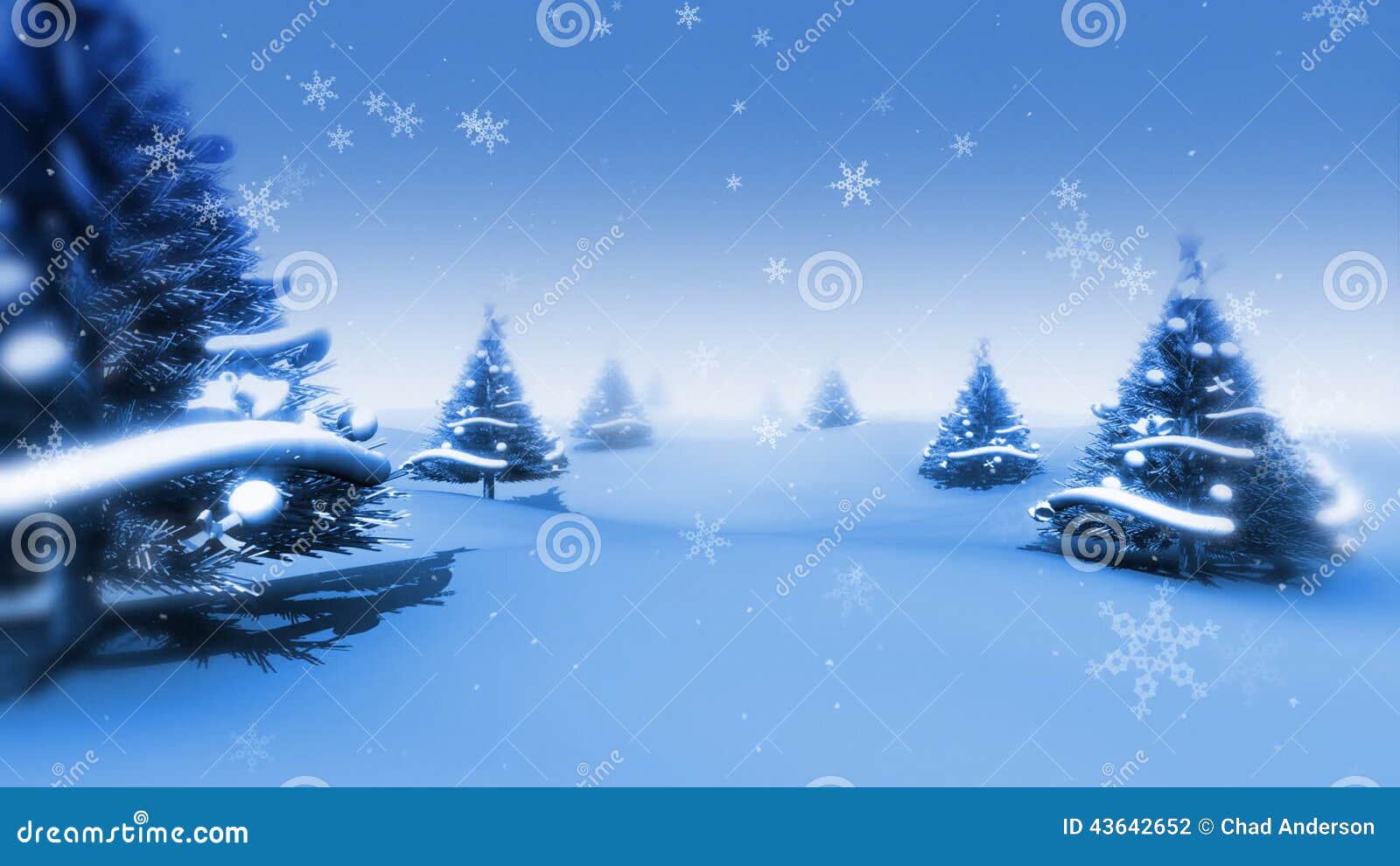 Christmas Trees and Snow (Animation Loop) Stock Footage Video of pole