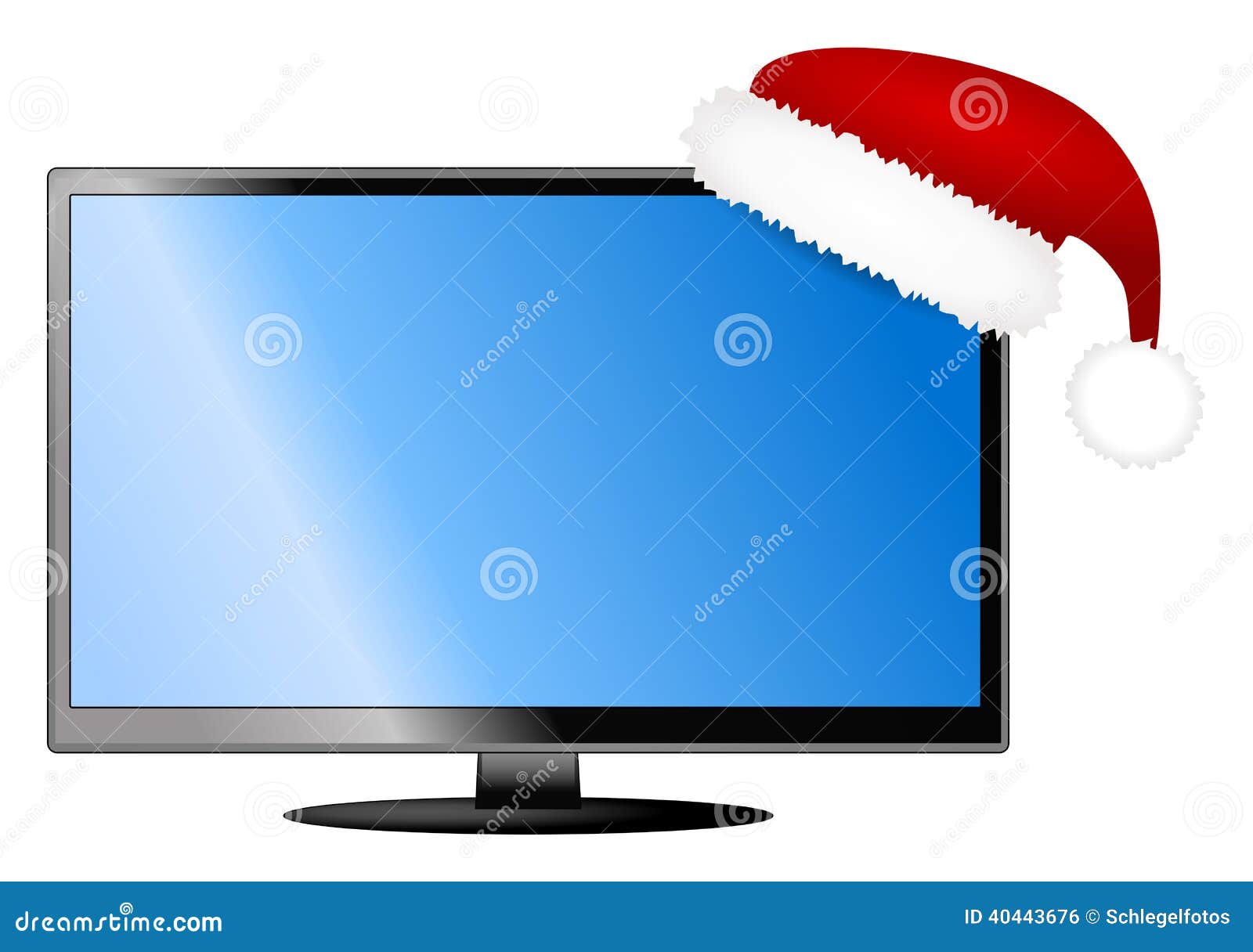 Christmas tv isolated stock illustration. Illustration of projection 40443676