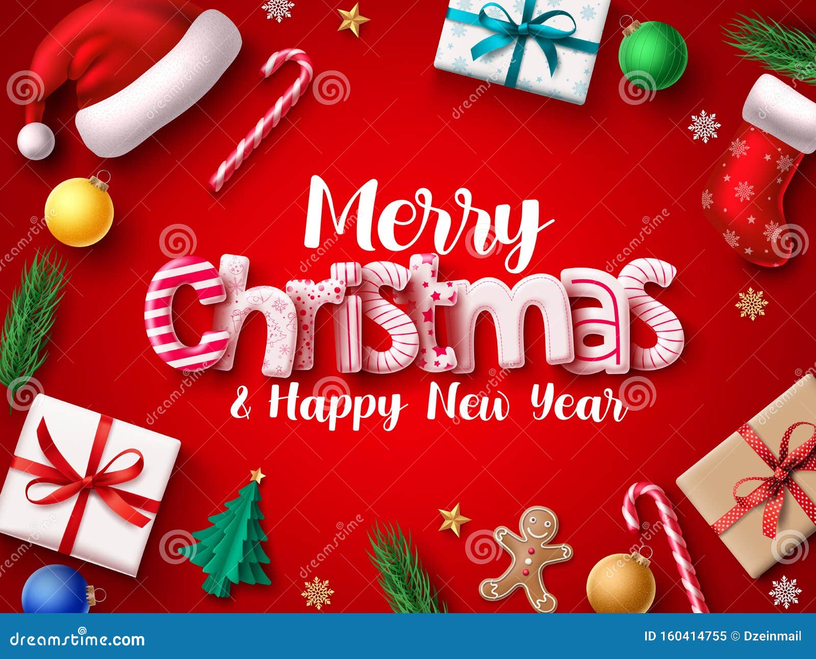 christmas  banner . merry chistmas greeting 3d realistic typography text.