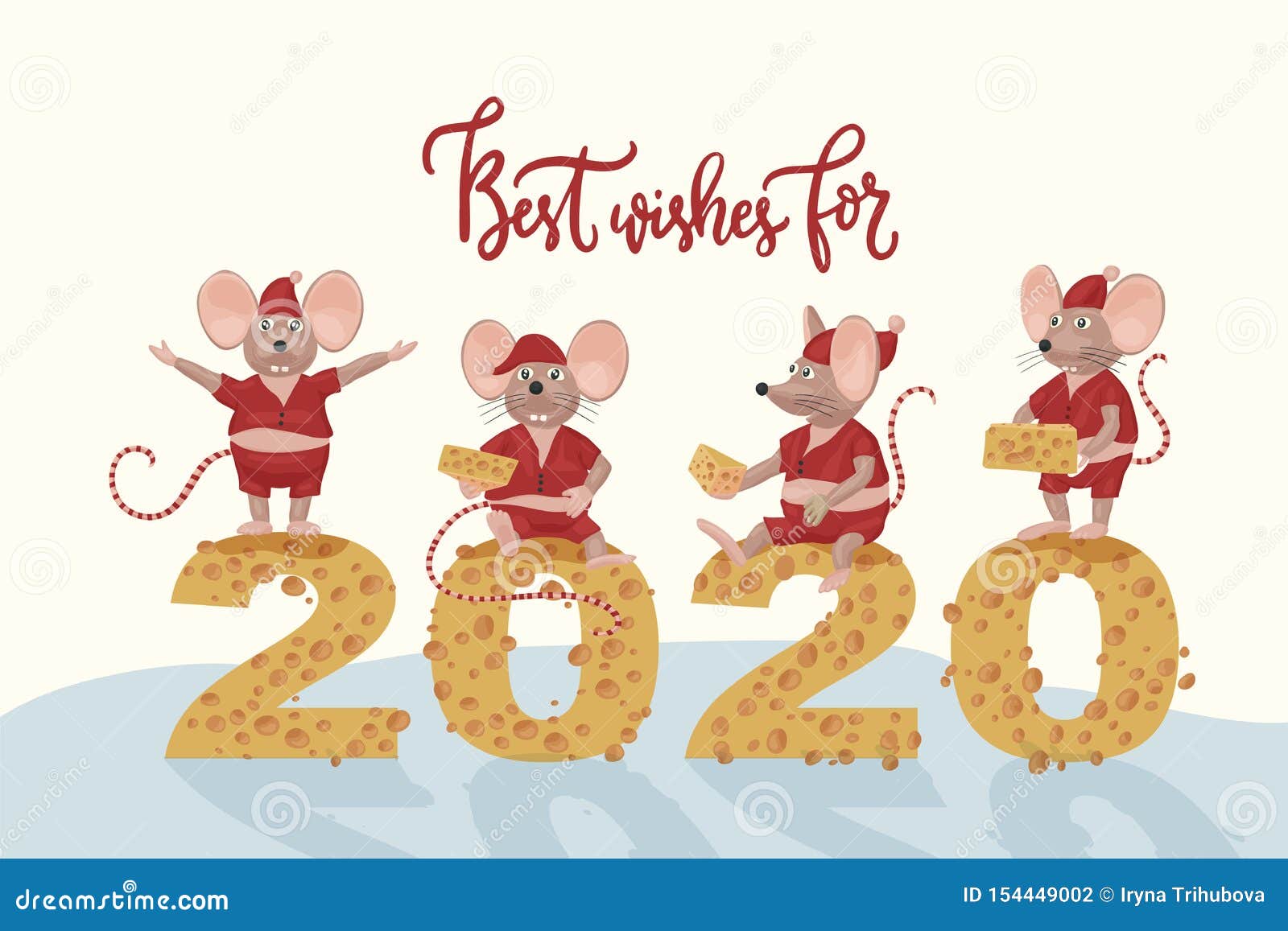 Christmas Vector Mouse. Cartoon Illustration. Stock Vector - Illustration of isolated, 2020 ...
