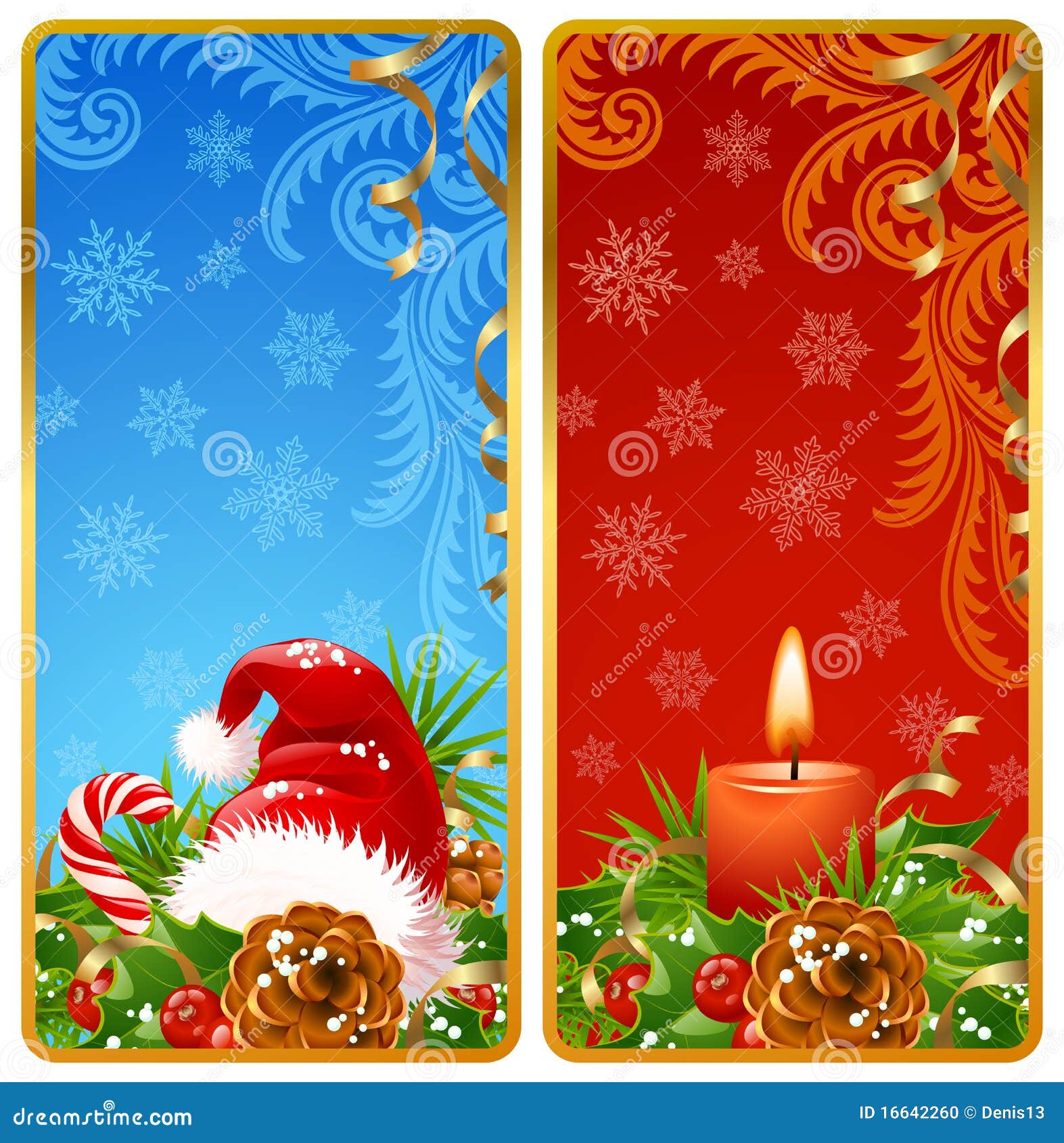 Sfondi Natalizi Verticali.Christmas Vertical Banners 2 Stock Vector Illustration Of Christmas Greeting 16642260