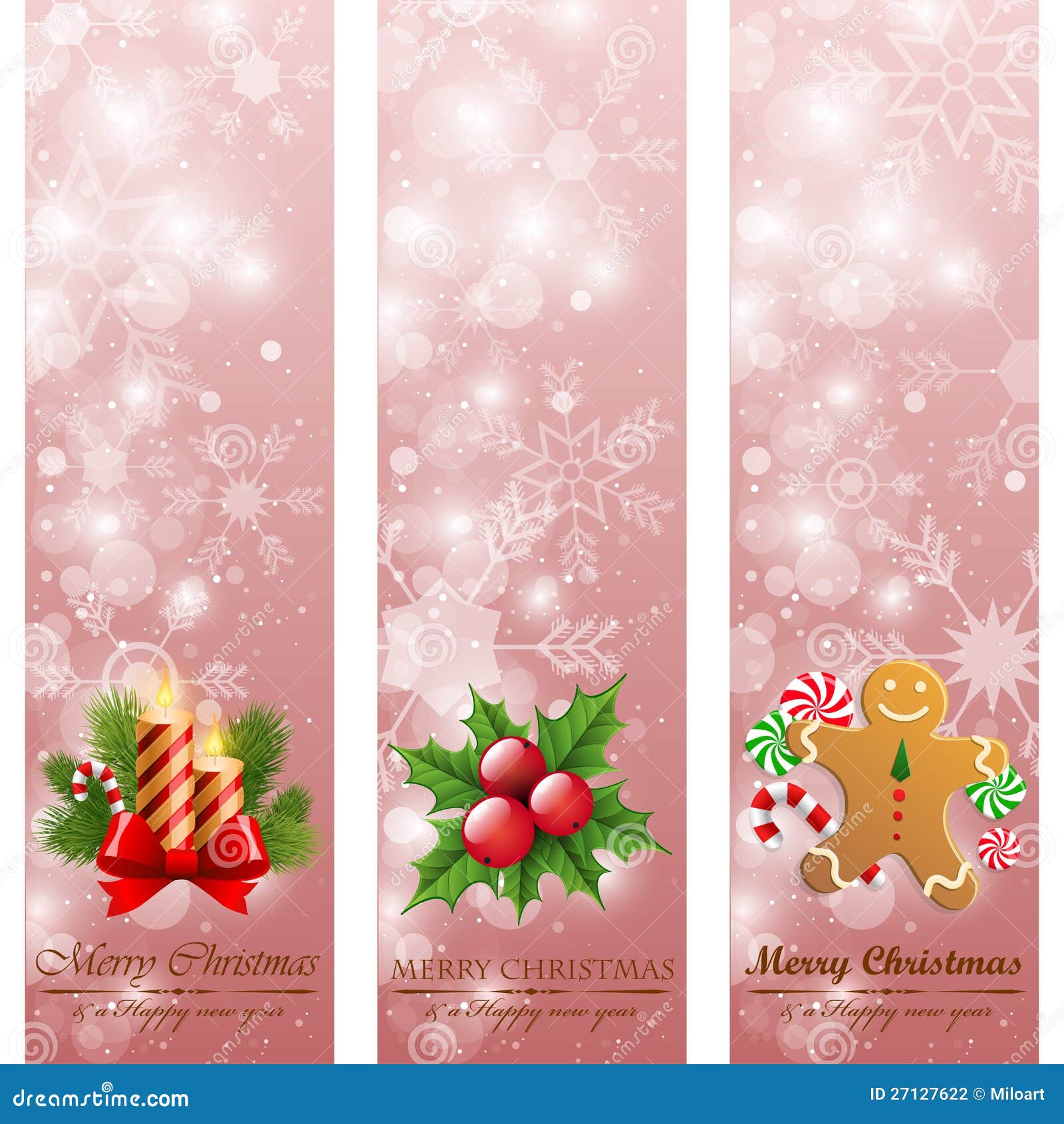 Christmas Vintage Vertical Banners. Stock Vector - Illustration of card ...