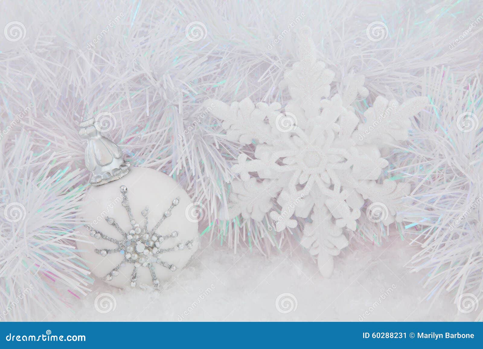 Christmas White Baubles stock image. Image of life, christmastime