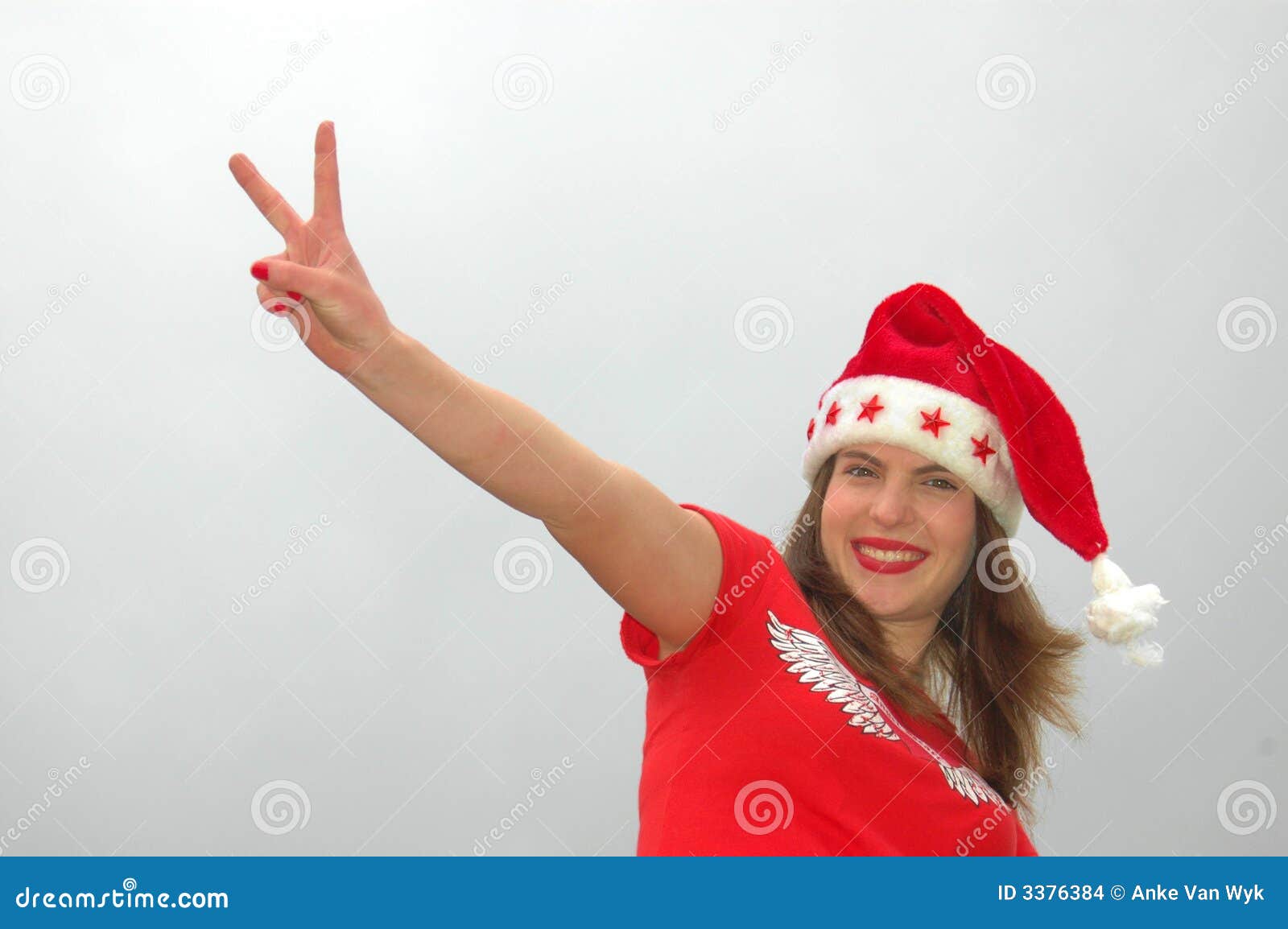 Christmas winner stock photo. Image of handsign, celebrating 3376384