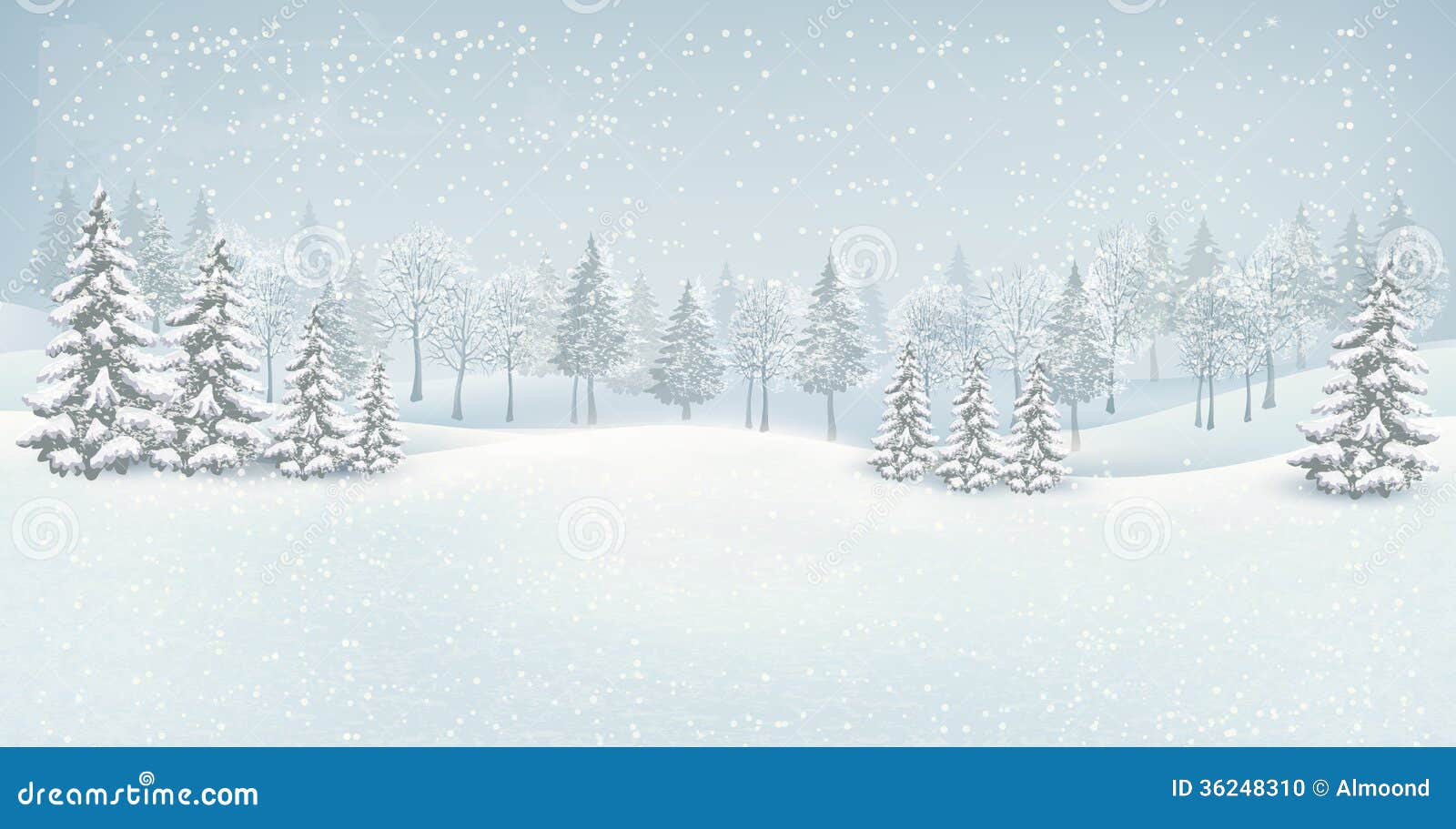 Christmas Winter Landscape Background Illustration Megapixl