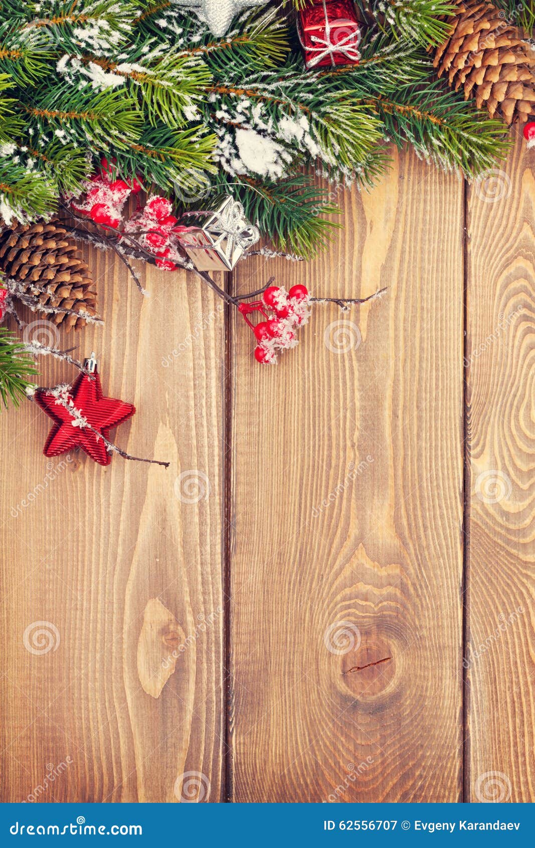Christmas Wooden Background Stock Image - Image of retro, berry: 62556707