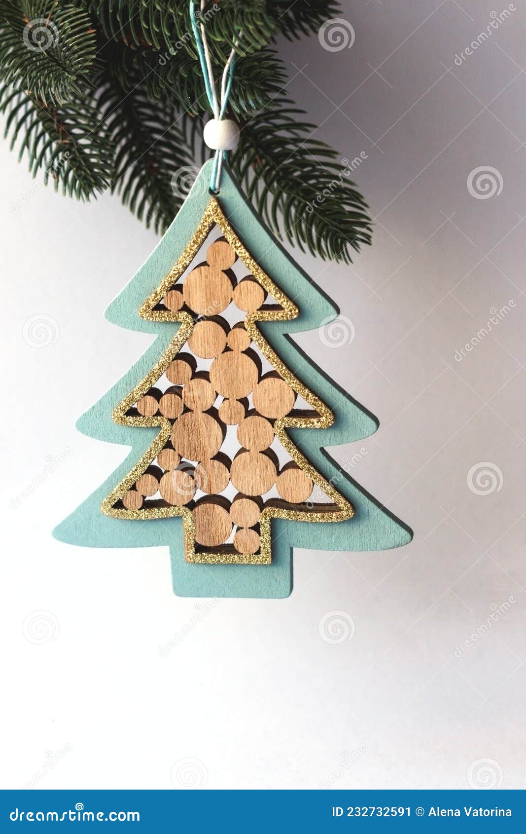 Christmas Wooden Tree, Decor Toy for New Year. Simple Eco Presents Plastic  Free. Zero Waste Holidays. Stock Image - Image of winter, symbol: 232732591