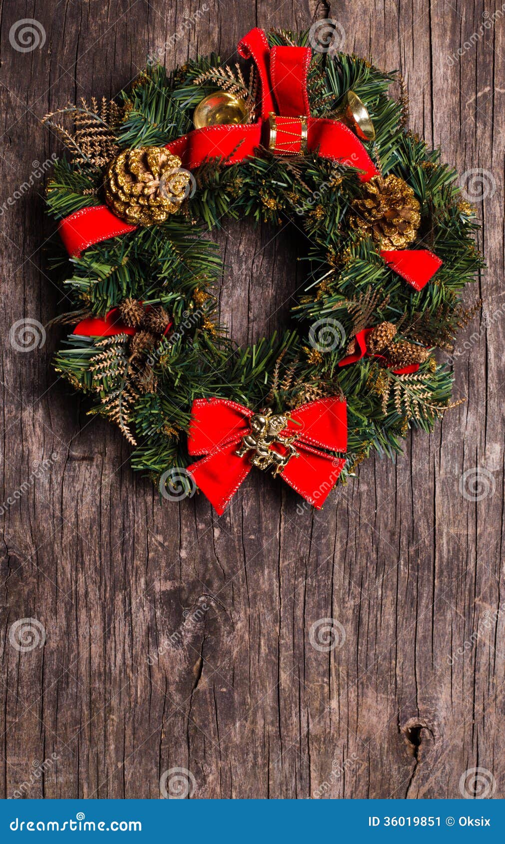 Christmas wreath stock image. Image of rough, leaves - 36019851
