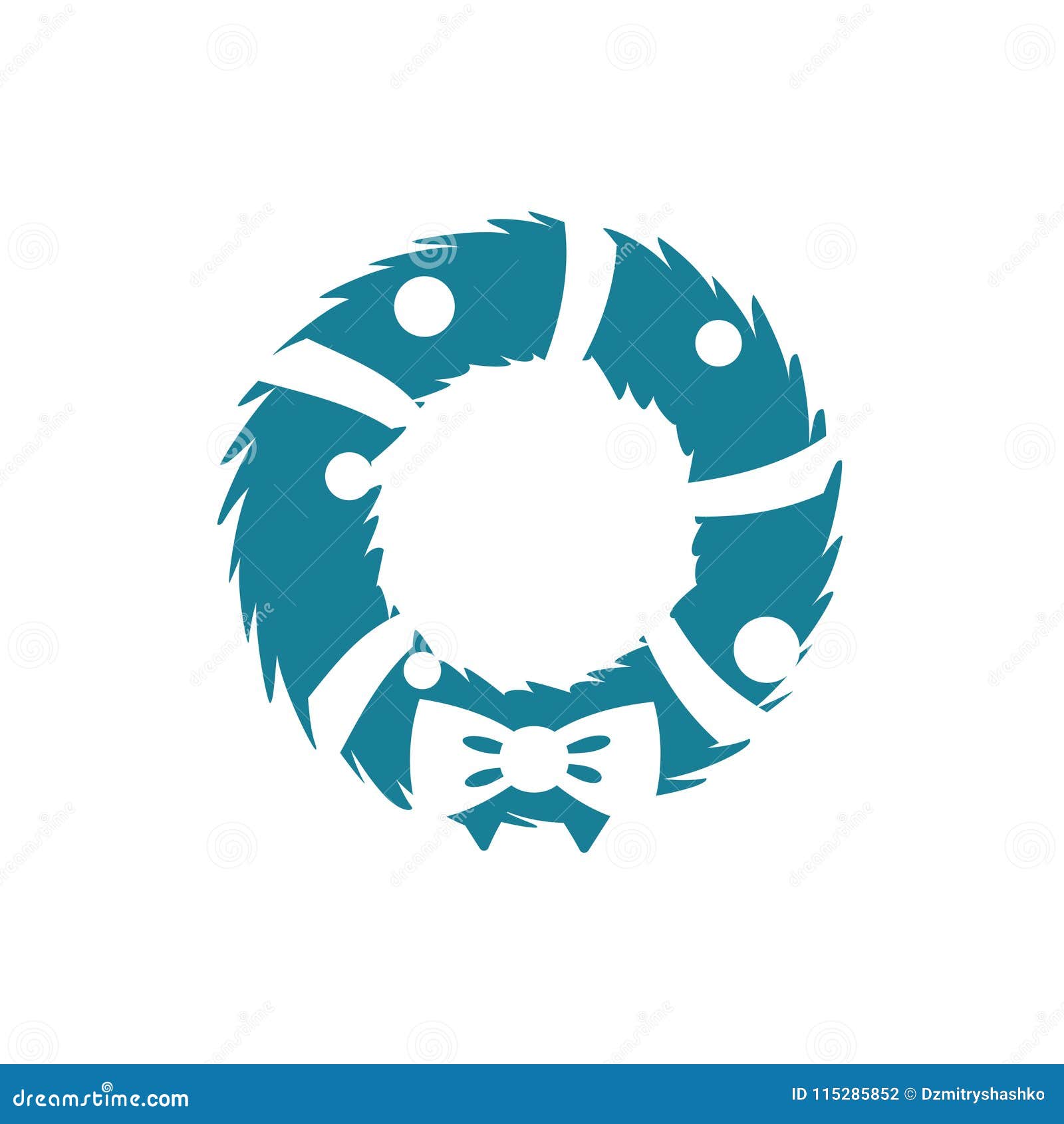 Download Christmas Wreath Simple Icon Stock Vector - Illustration ...