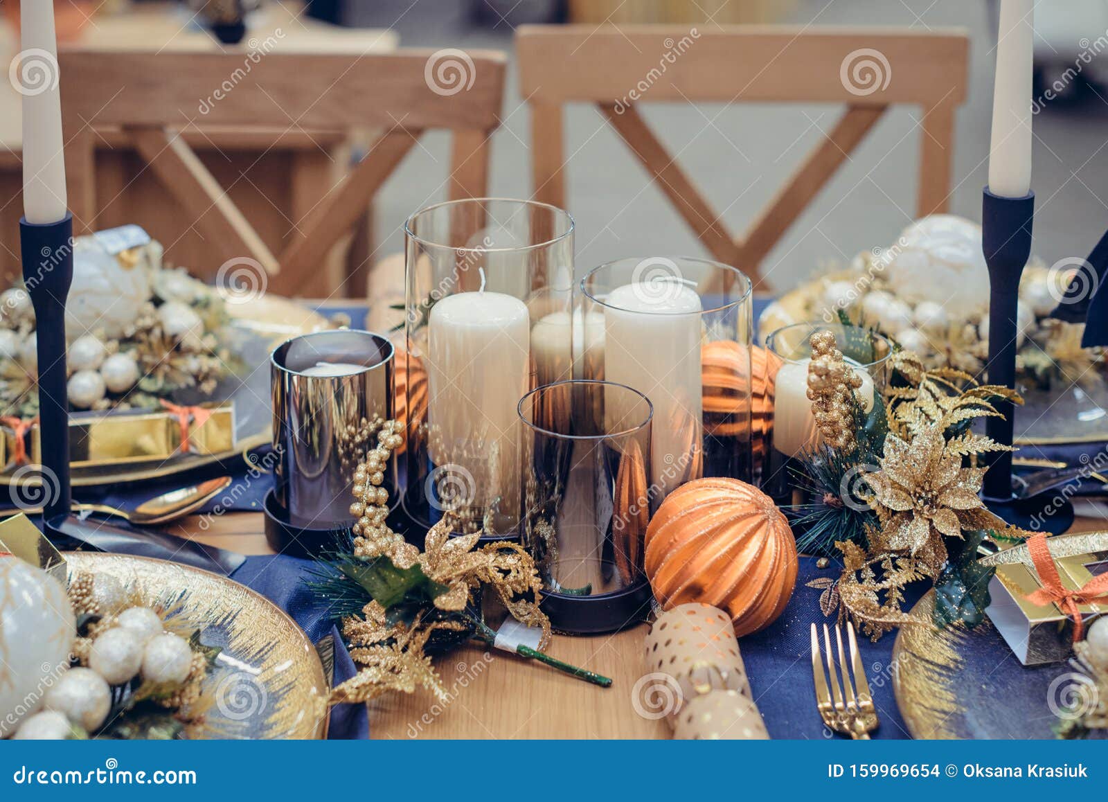 Christmastime Table Setting, Festive Dinnerware Decorated with Pretty ...