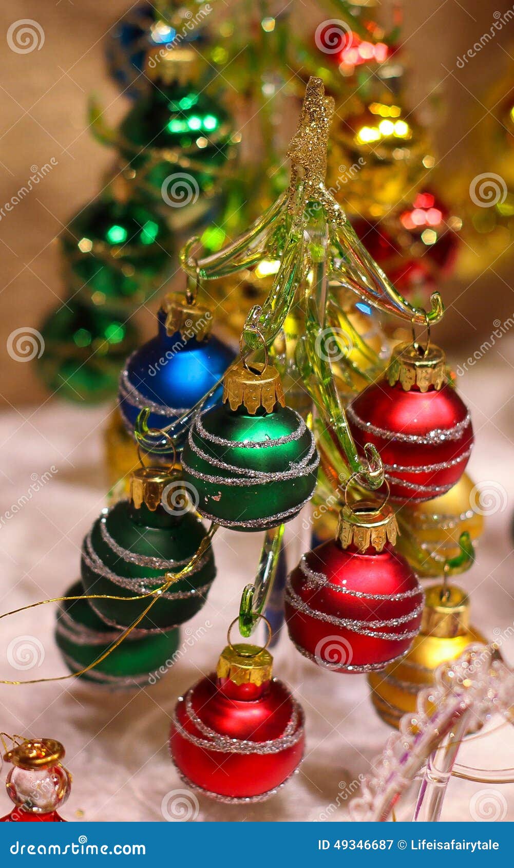 Christmastree glass stock image. Image of glass, gold - 49346687