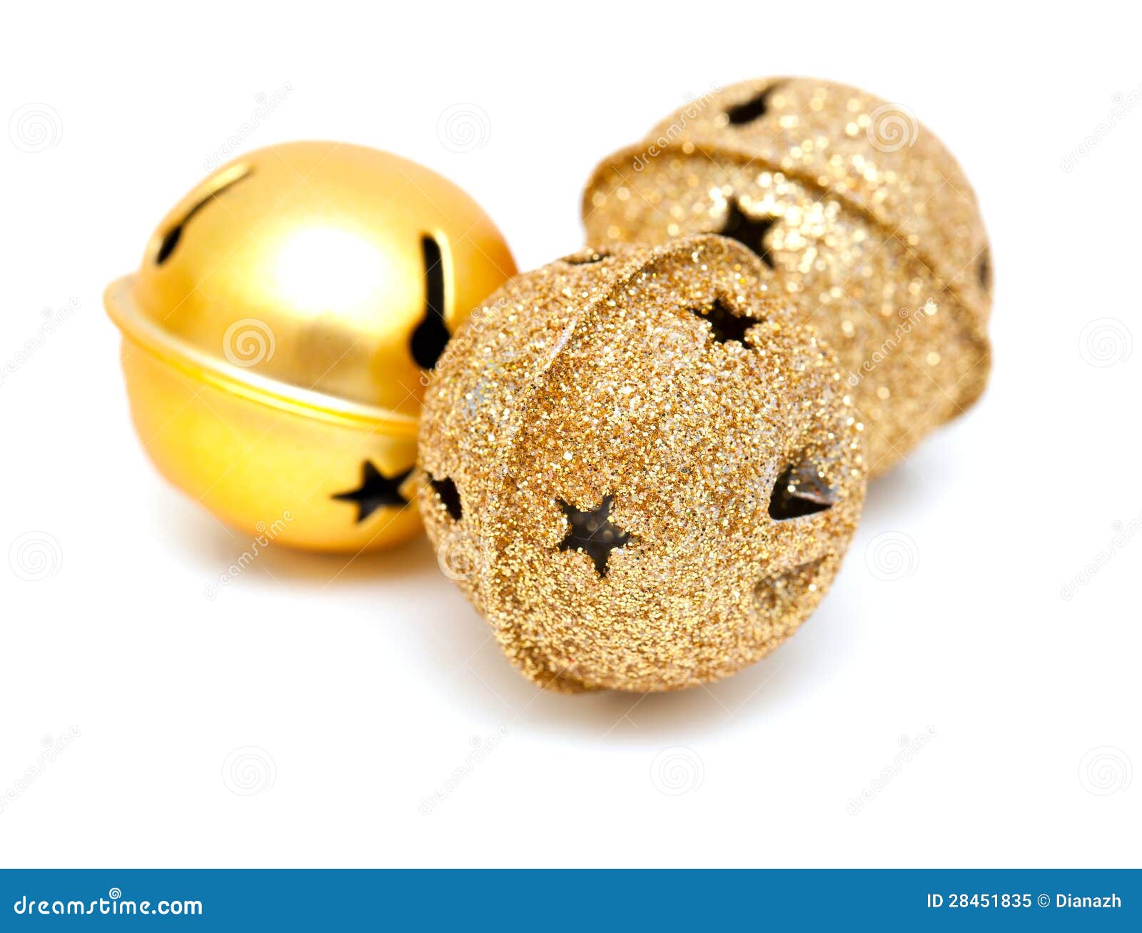 Christms golden bells stock image. Image of celebration 28451835