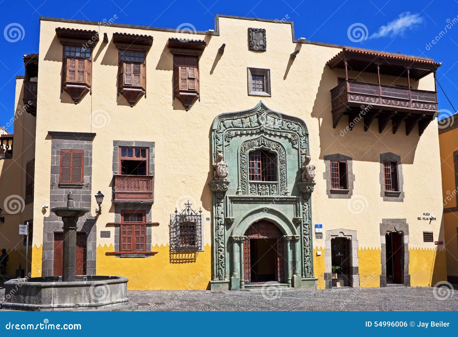 Christopher Columbus House Museum Foto de archivo Imagen de recorrido