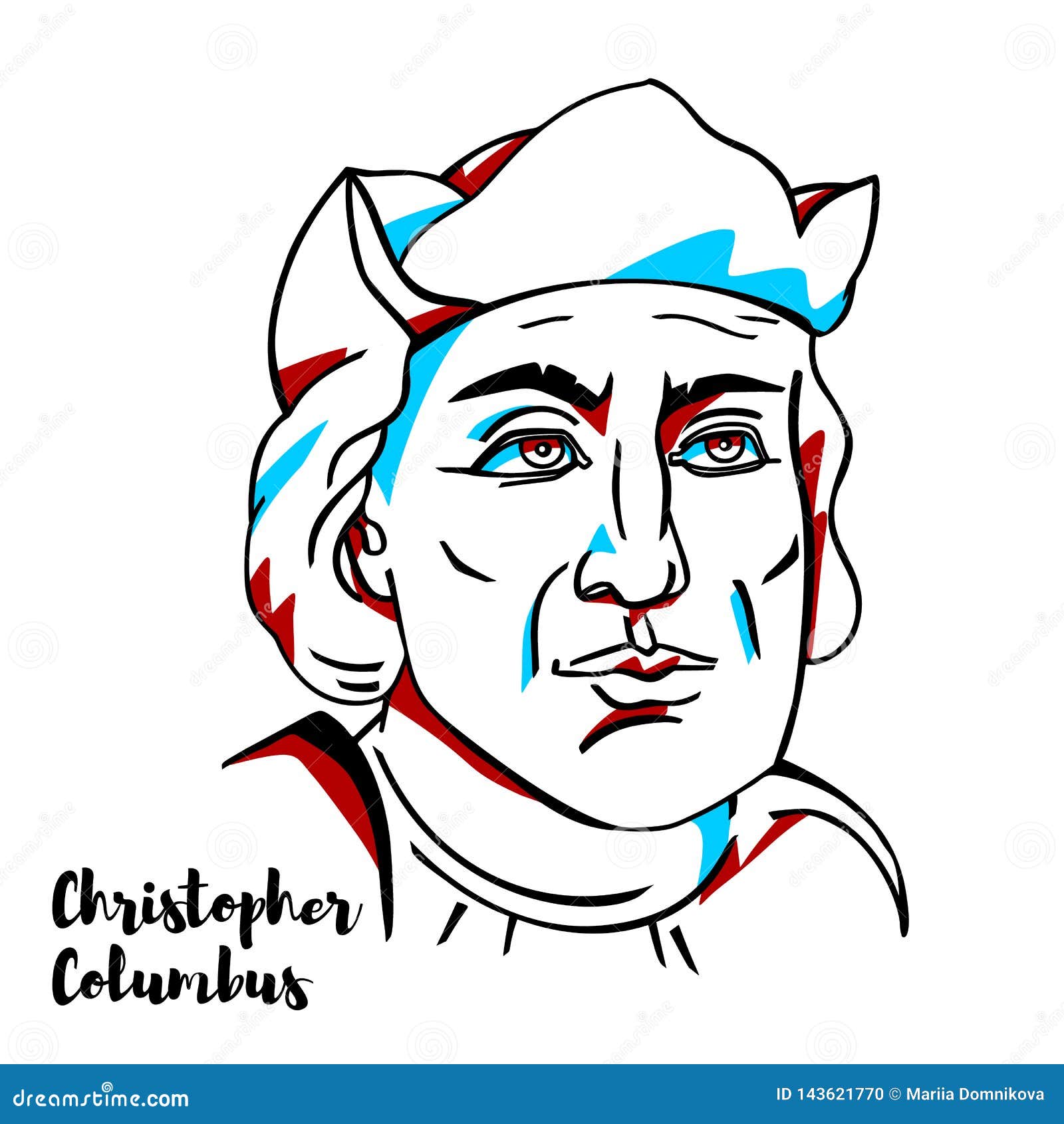Christopher Columbus Vector Sketch Portrait Face Famous Editorial Stock  Image  Illustration of isolated christopher 197809374