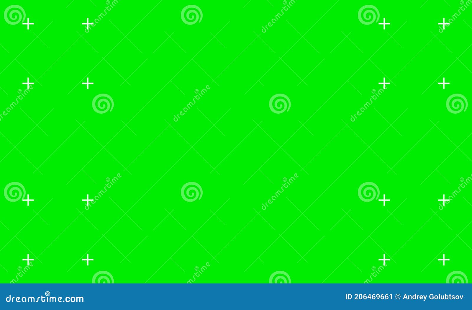 Chroma Key Background, Greenscreen with Trackers, Vector. Green Screen