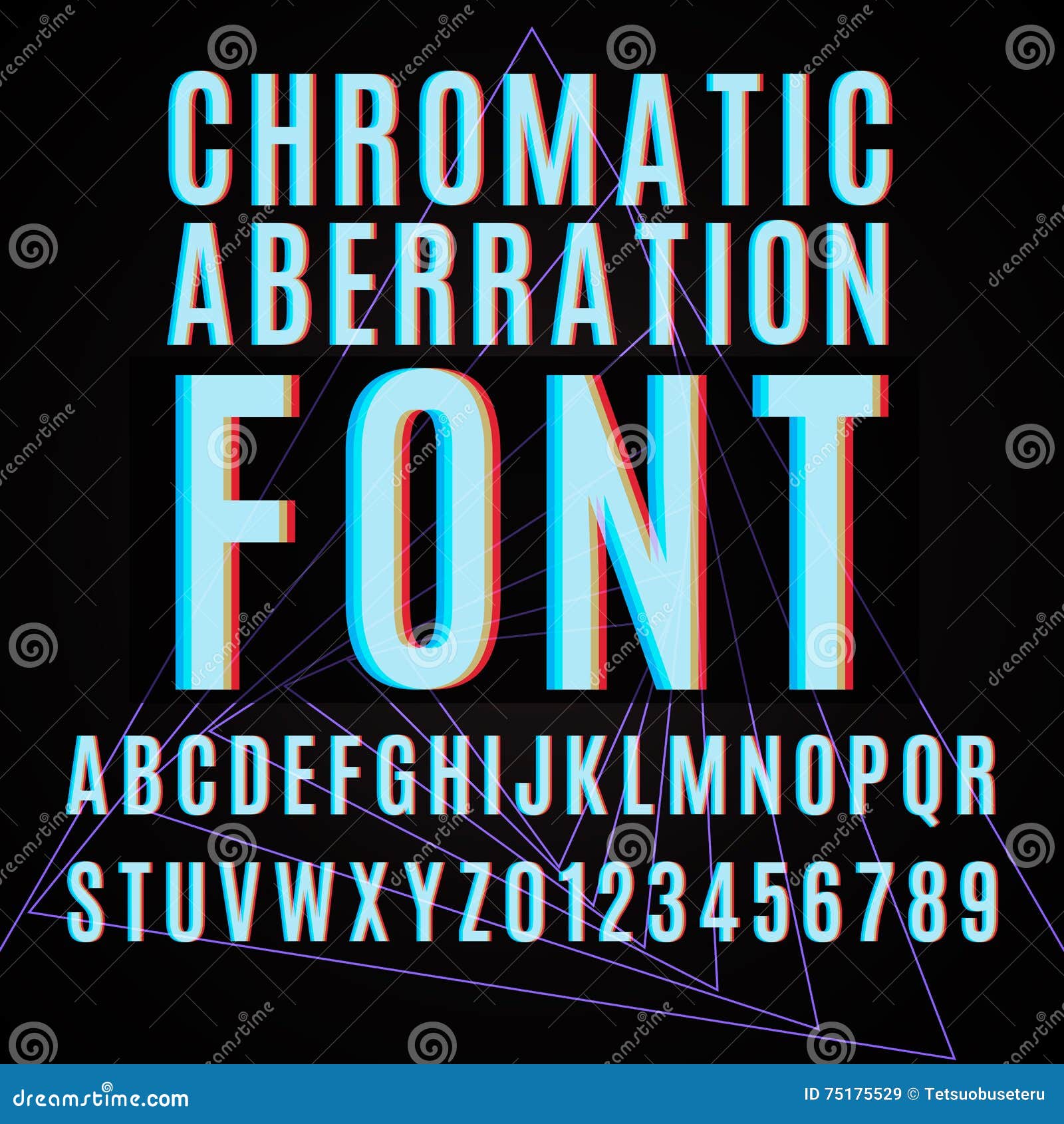chromatic aberration font