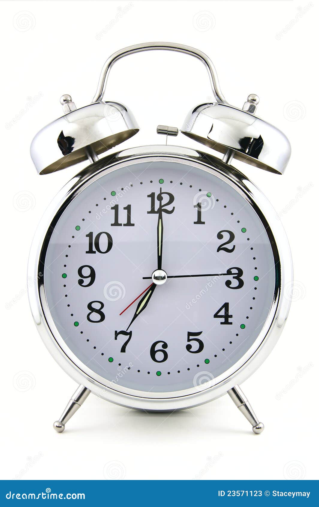 Chrome Alarm Clock stock image. Image of front, metal 23571123