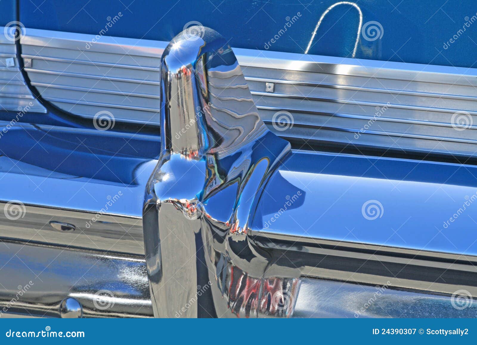 Chrome car bumper stock image. Image of shine, blue, chrome 24390307