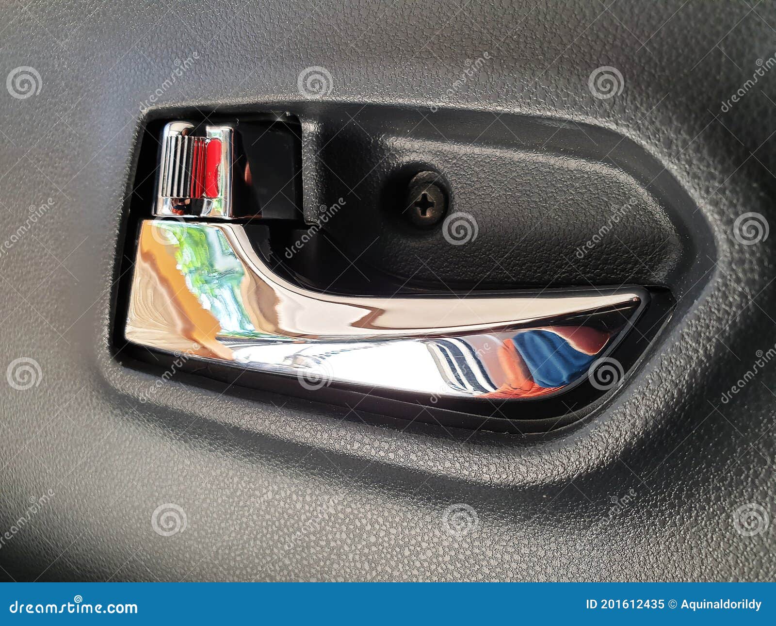 Chrome Car Inside Door Handle Stock Image Image of clean, function