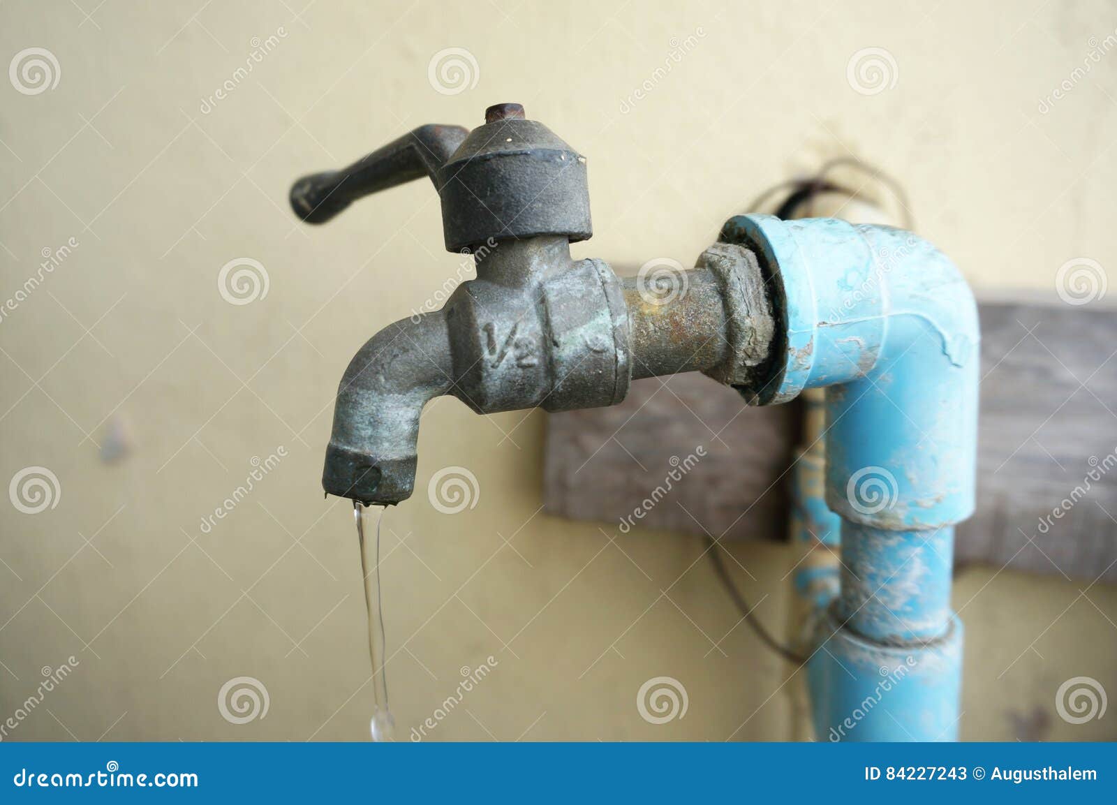 Chrome Faucet and Water Pipeline Stock Image Image of duct, house