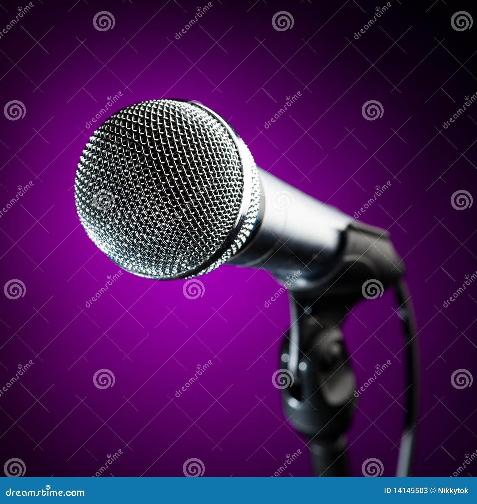 Chrome microphone stock image. Image of microphone, karaoke 14145503
