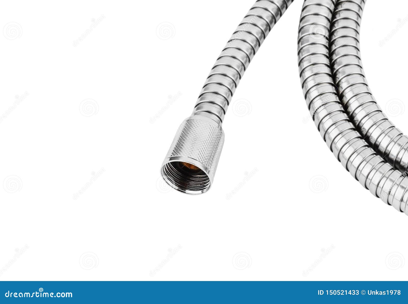 Chrome plated shower pipe stock image. Image of hosepipe 150521433
