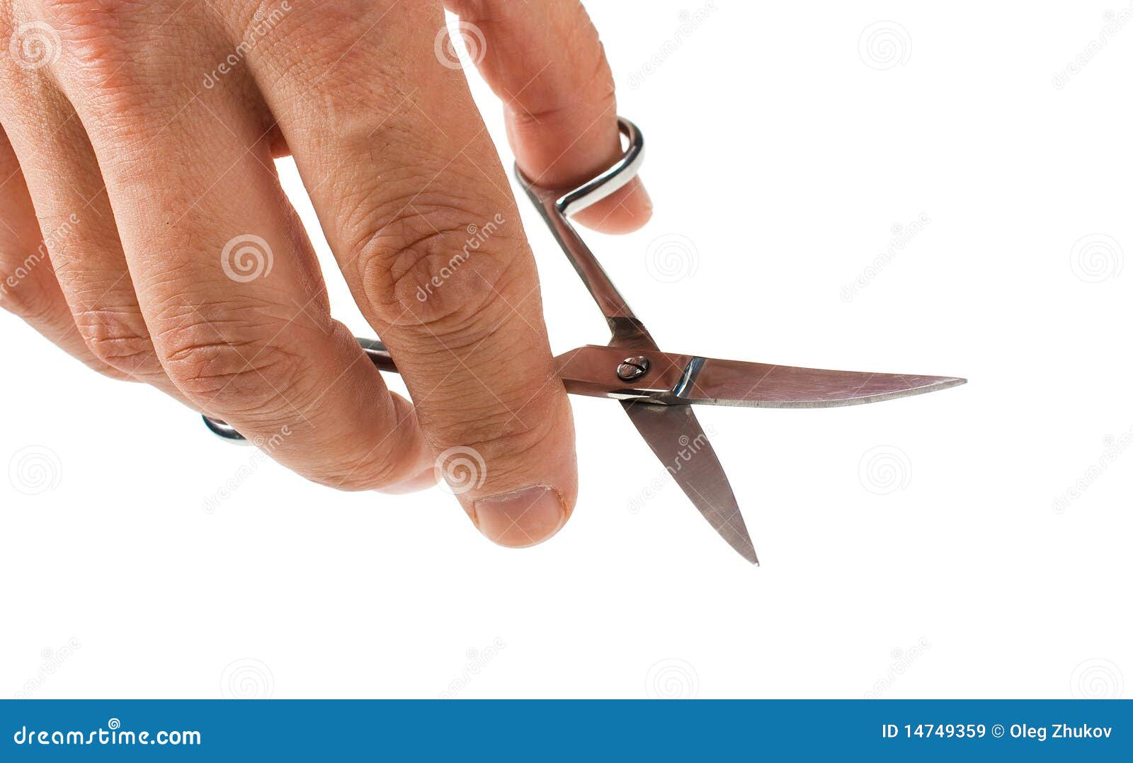 Chrome Scissors Isolated on White Background Stock Image Image of