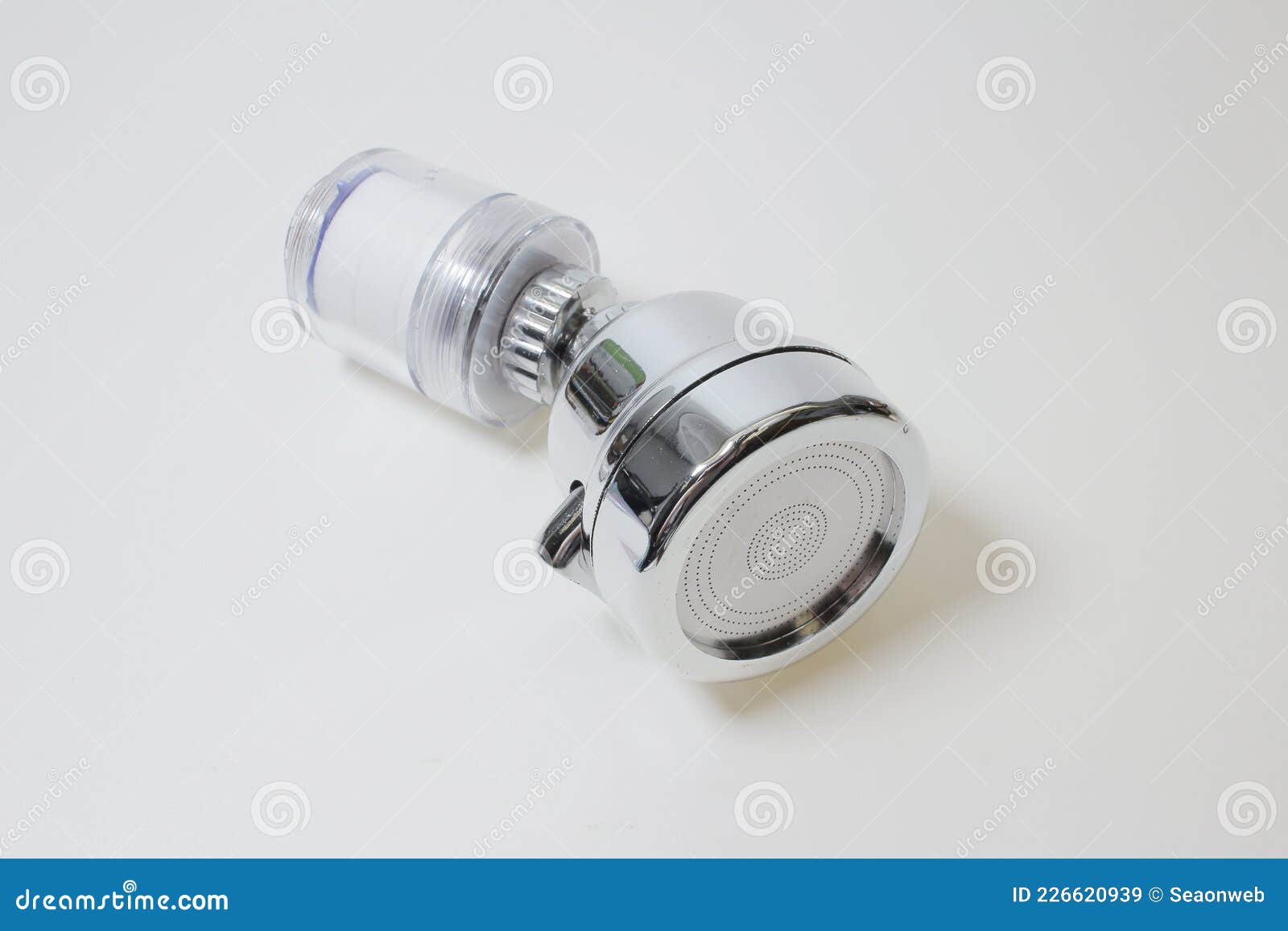 A Chrome Shower Head, Shower Head Isolated on White Stock Image Image