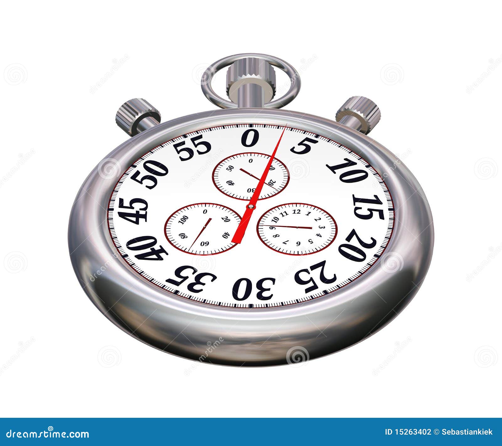 Chrome Sport Stopwatch on White Stock Photo Image of stopwatch