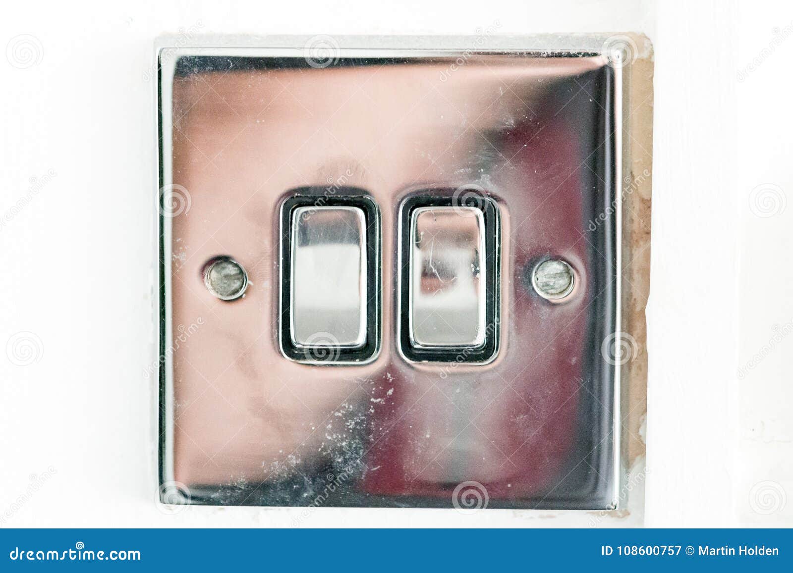 Chrome Light Switch RoyaltyFree Stock Image 25620556