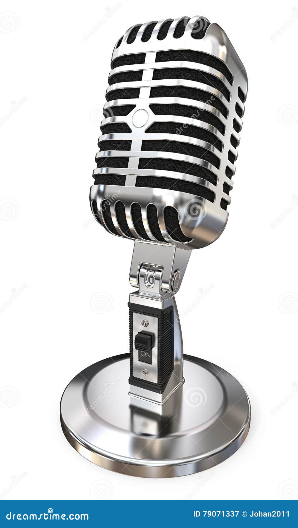 Chrome vintage microphone editorial photography. Image of grey 79071337