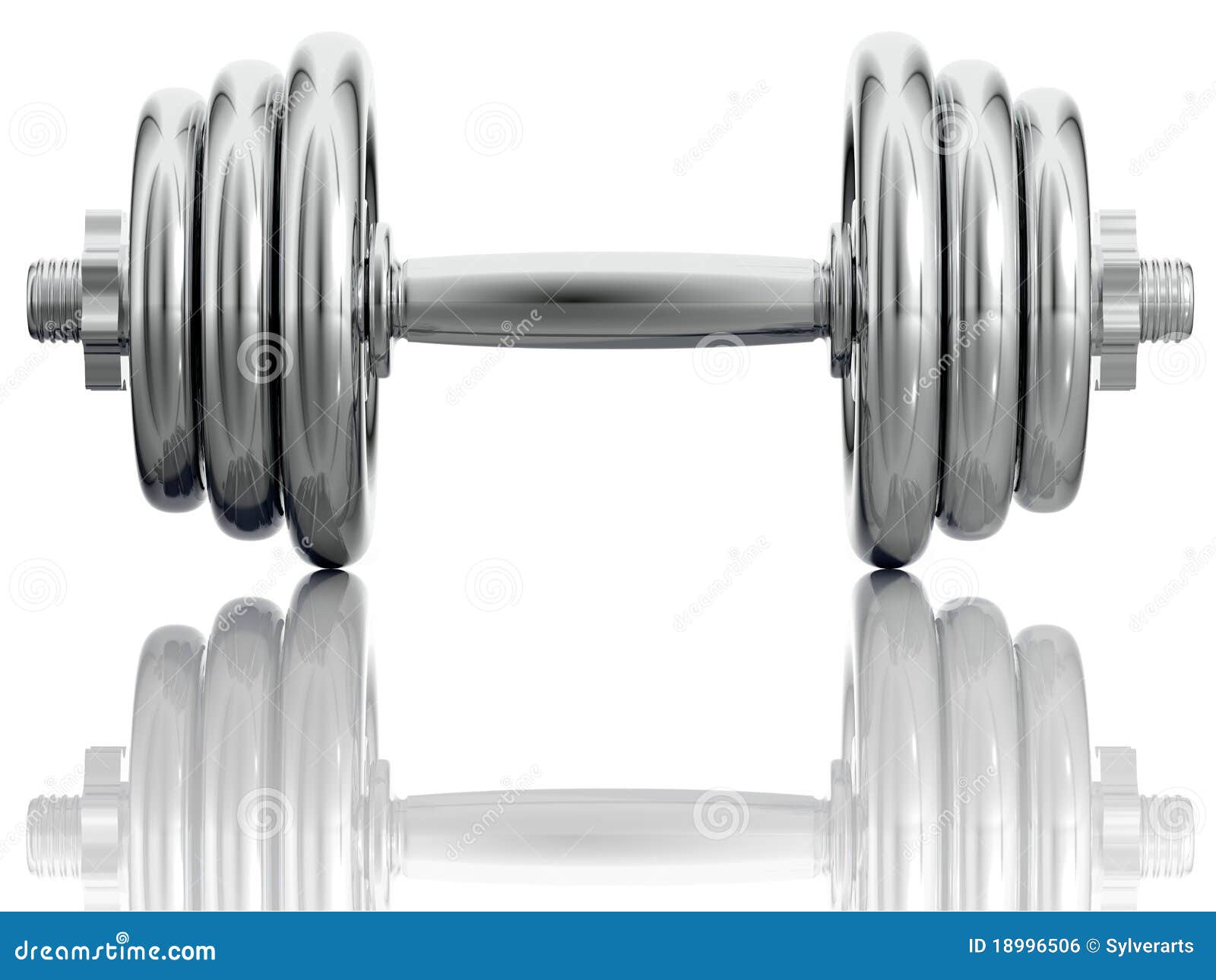 Metal Weight Dumbbell Sports Equipment Isolated On White Metal Weight Dumbbell Sports Equipment Isolated On White