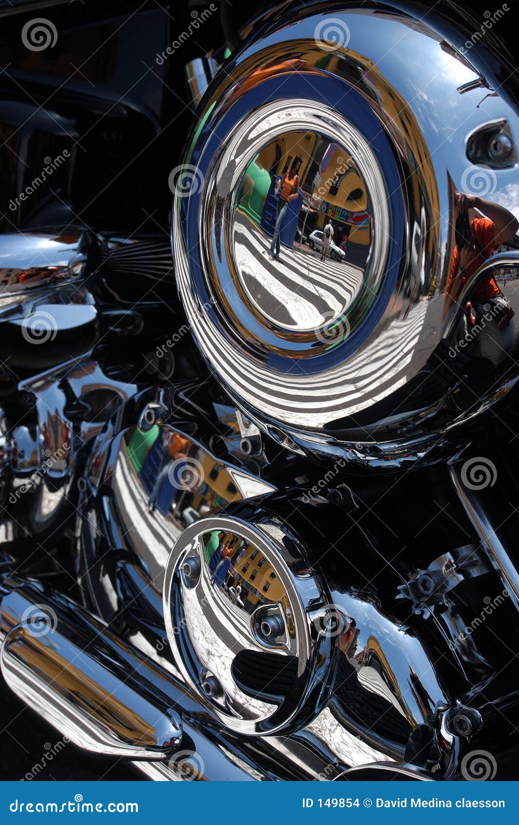 chromed motor bike