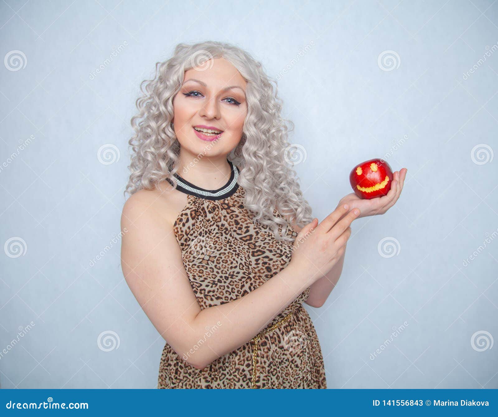 Chubby Blonde Girl Wearing Summer Dress