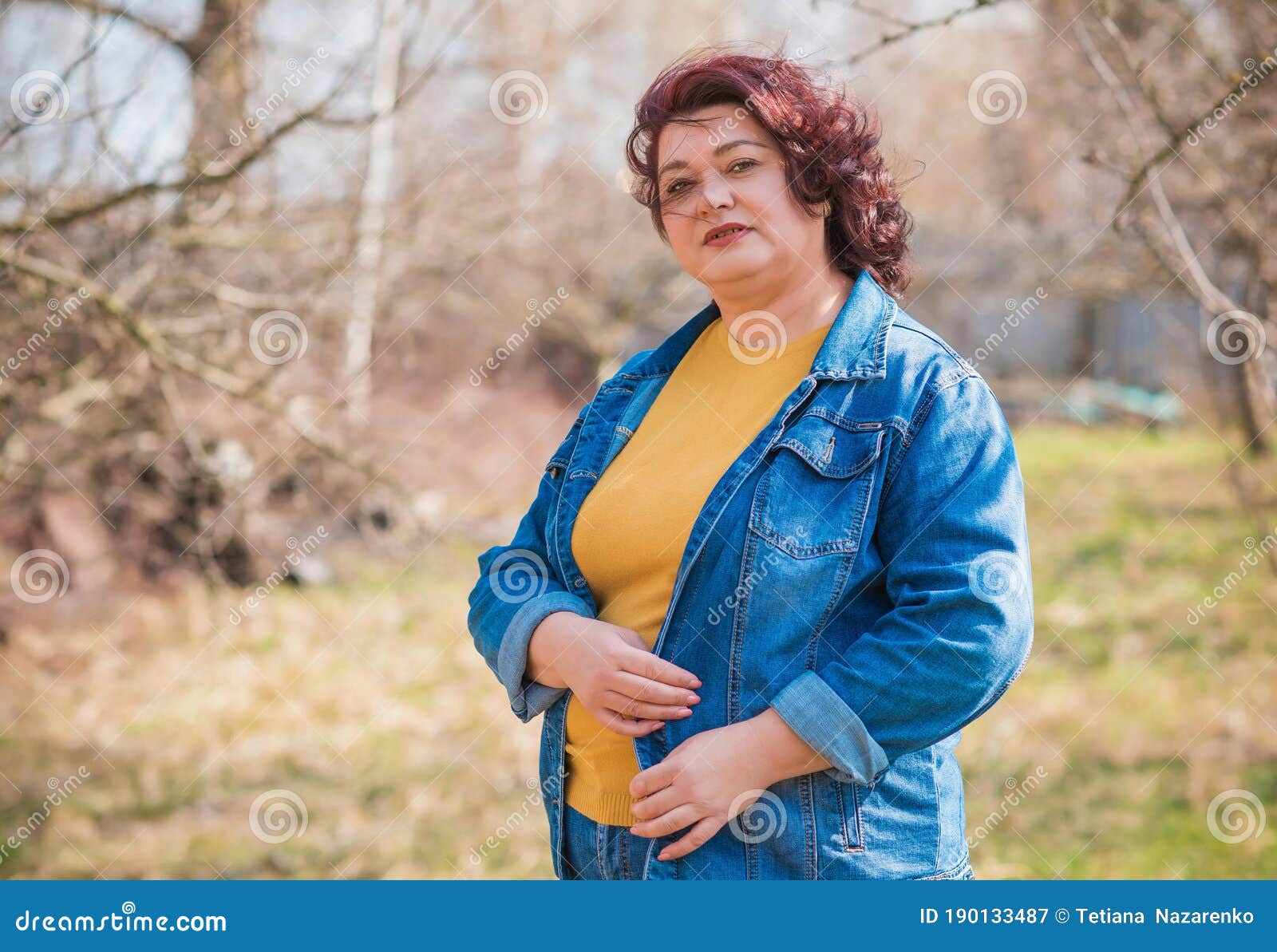 Chubby Mature Plus Size Lady Lifestyle Stock Image Image Of Natural