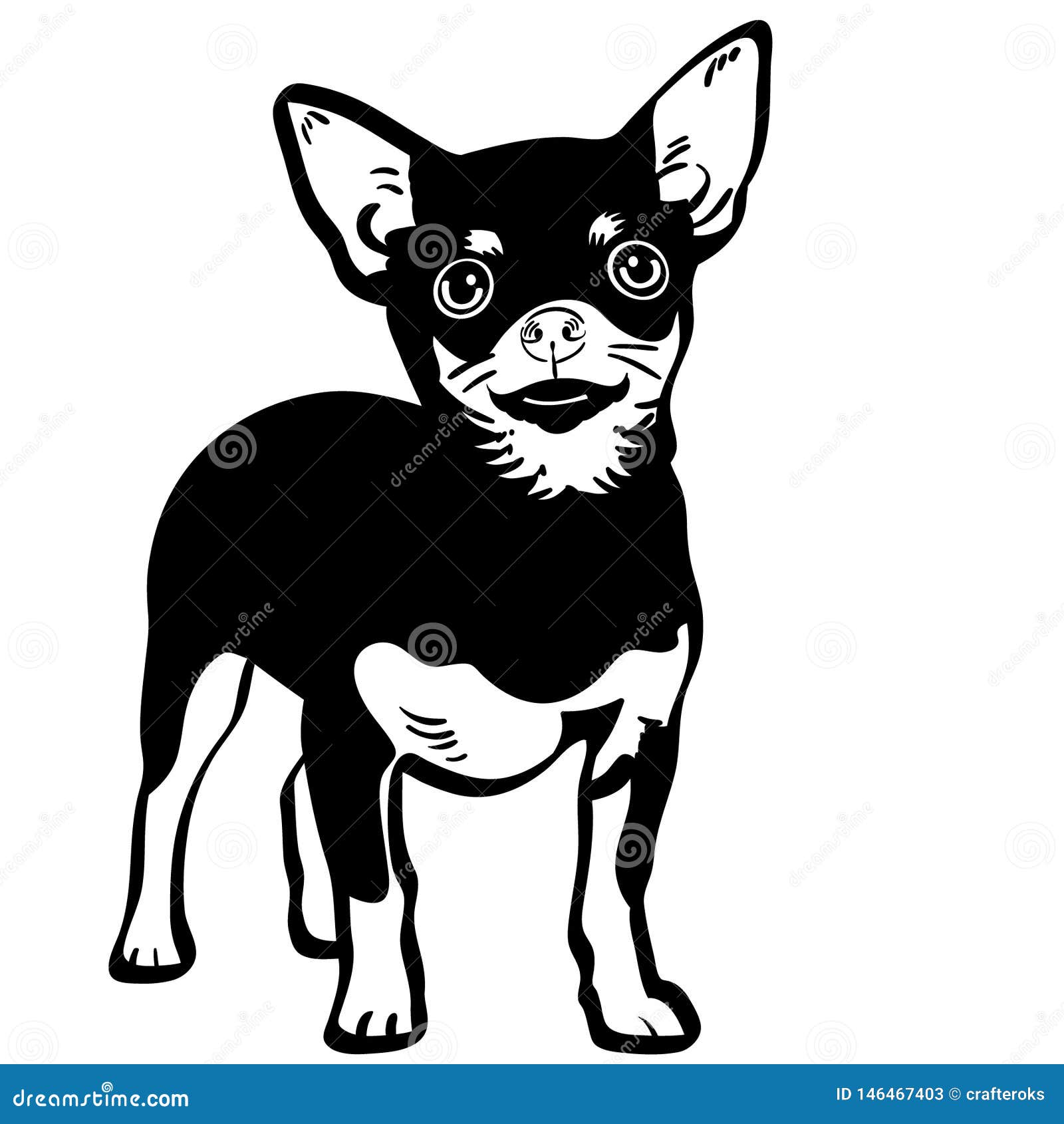 Chihuahua Vector Eps Hand Drawn Crafteroks Svg Free, Free Svg File, Eps, .....