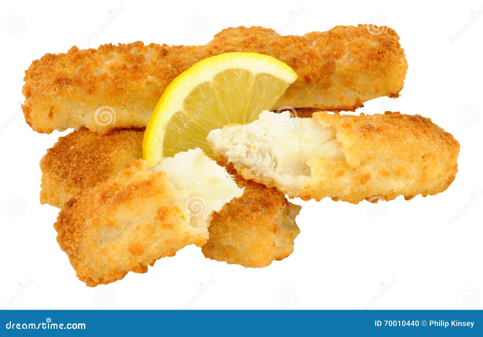Chunky Breadcrumb Coated Cod Fish Fingers Stock Photo Image of