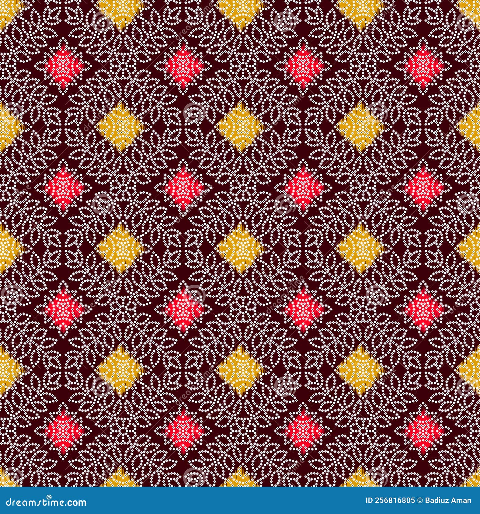 chunri seamless pattern for textile print