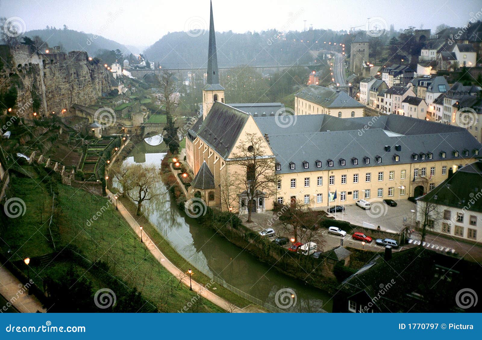 Church and Abbey in Luxembourg Stock Image Image of village, valley