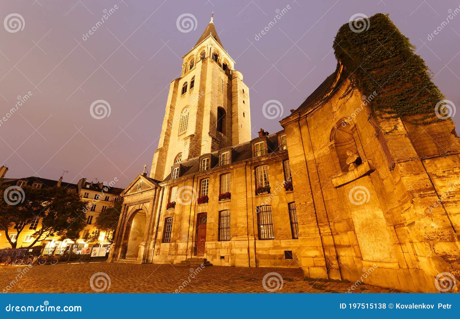 church of abbey of saint germain-des-pres, the oldest church in paris -10th-12th centuries