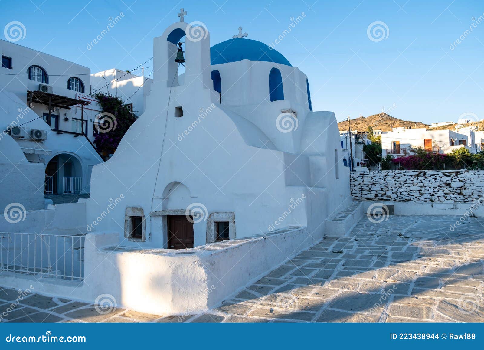 church of agia aikaterini at ios island, cyclades, greece