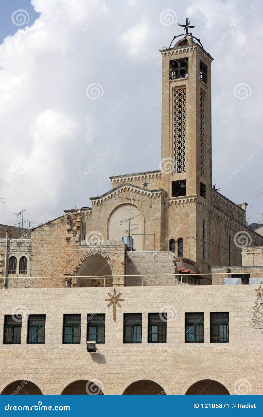 The church in Bethlehem stock image. Image of palestine 12106871